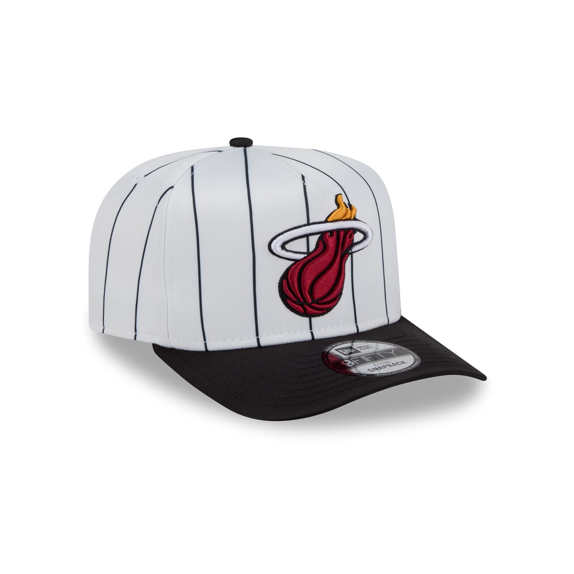 Miami Heat Satin Pinstripe 9FIFTY A-Frame Snapback Hat - Image 3