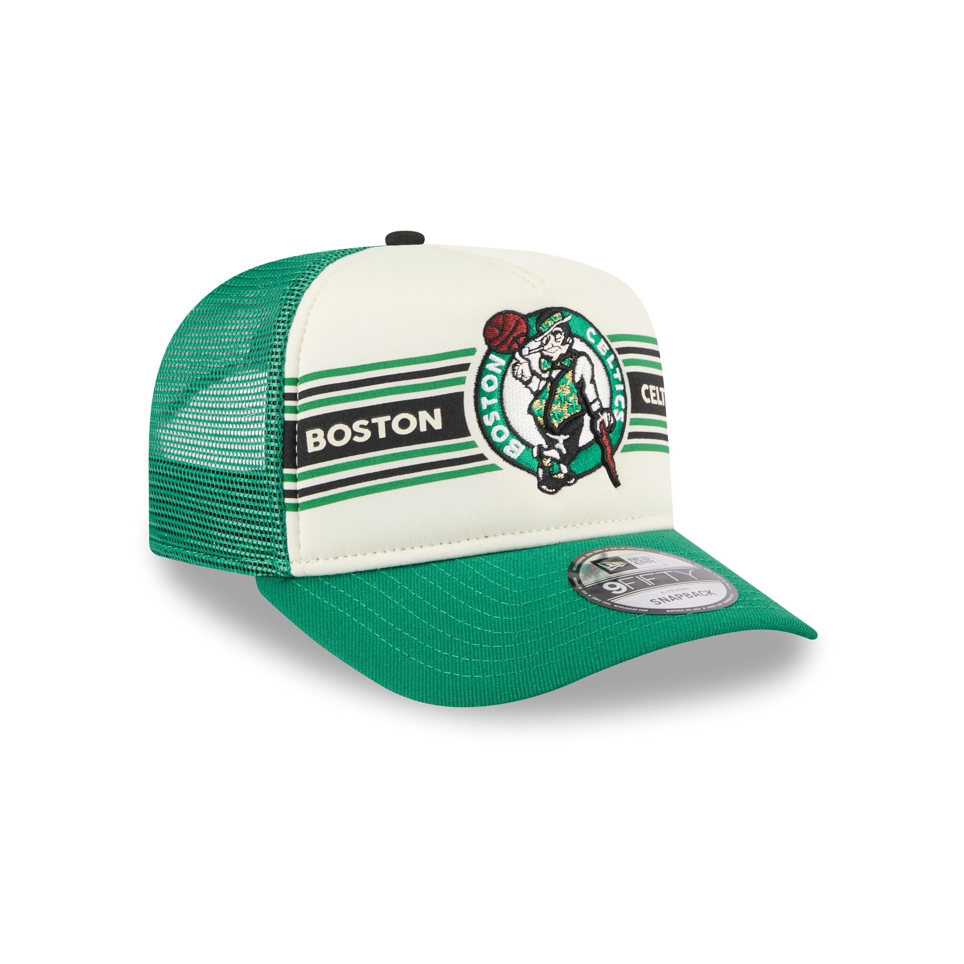 Boston Celtics Banner 9FIFTY A-Frame Trucker Hat - Image 3