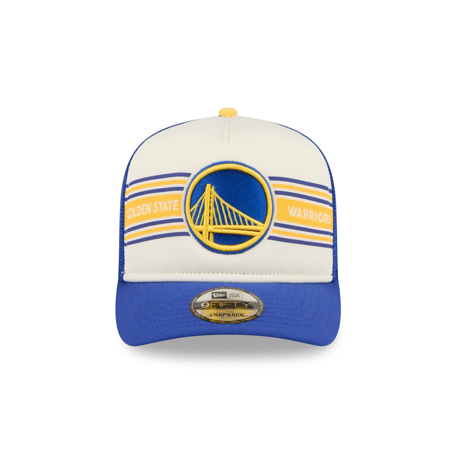 Golden State Warriors Banner 9FIFTY A-Frame Trucker Hat - Image 2