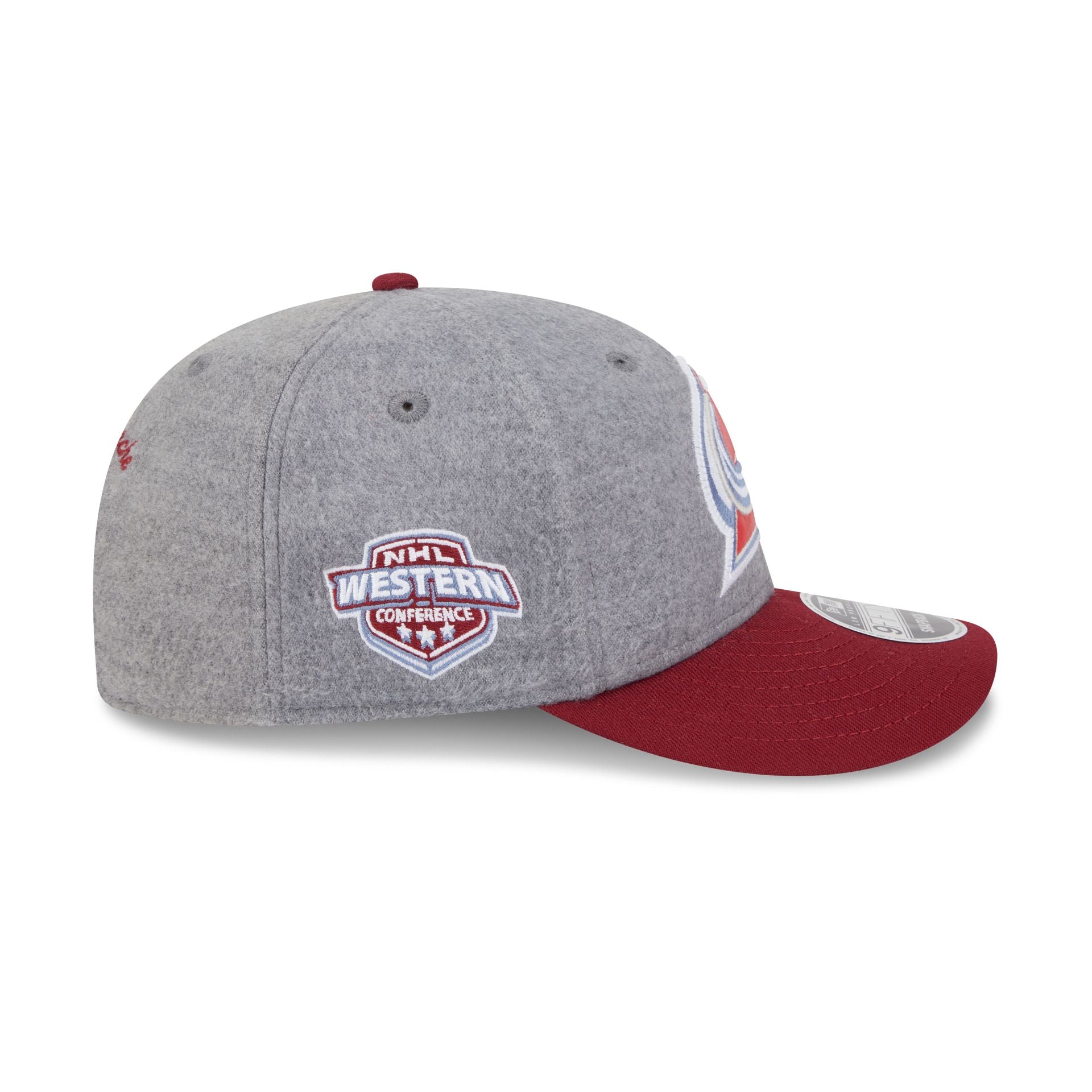Colorado Avalanche Heather Gray Wool Low Profile 9FIFTY Snapback Hat - Image 4