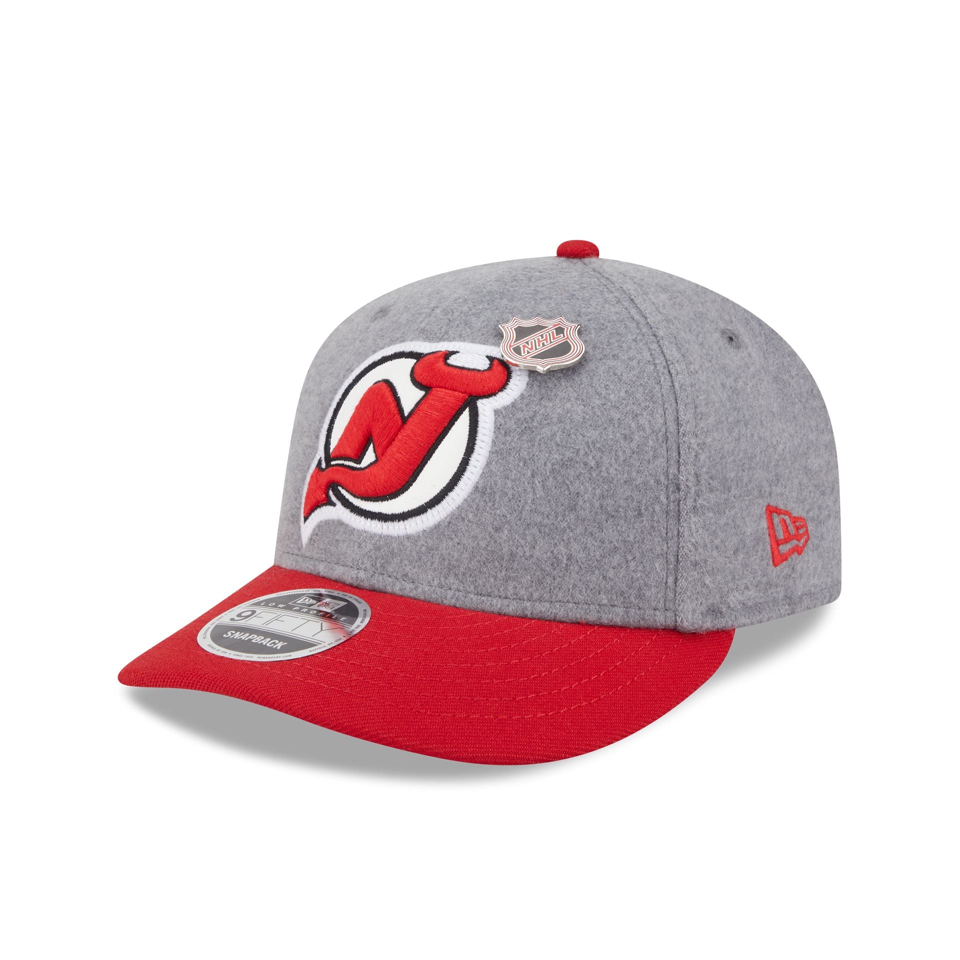 New Jersey Devils Heather Gray Wool Low Profile 9FIFTY Snapback Hat - Image 3