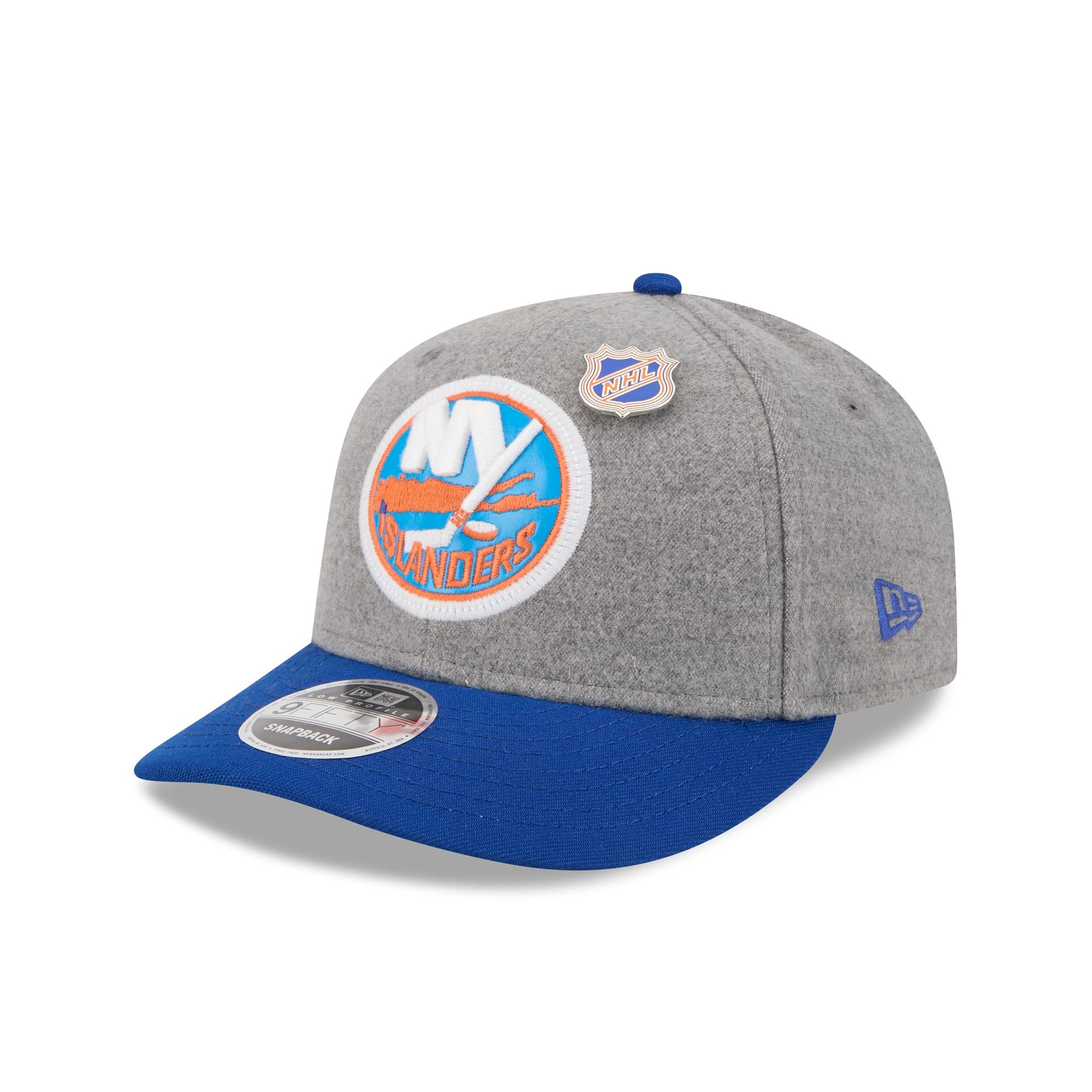 New York Islanders Heather Gray Wool Low Profile 9FIFTY Snapback Hat - Image 3