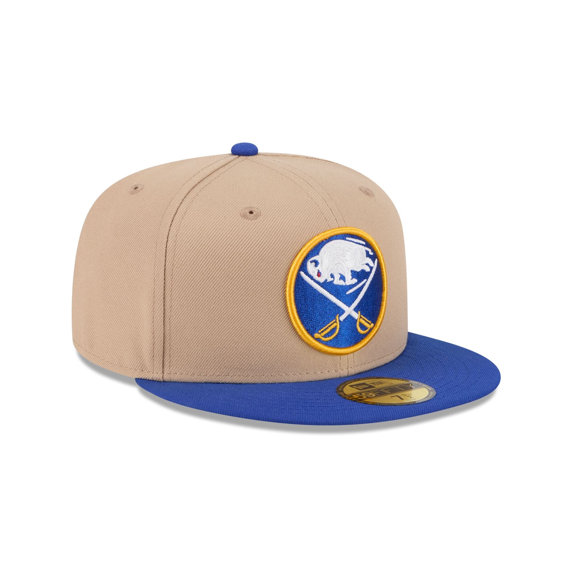 Buffalo Sabres Camel Blue Visor 59FIFTY Fitted Hat - Image 3