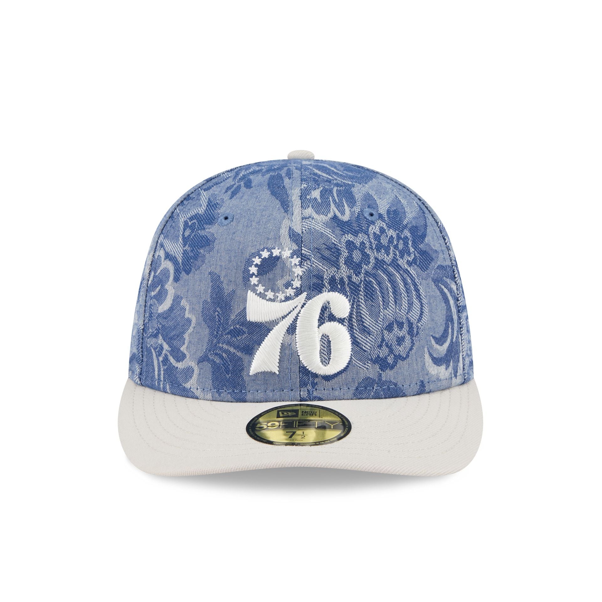 Philadelphia 76ers Two-Tone Denim 59FIFTY Fitted Hat - Image 2
