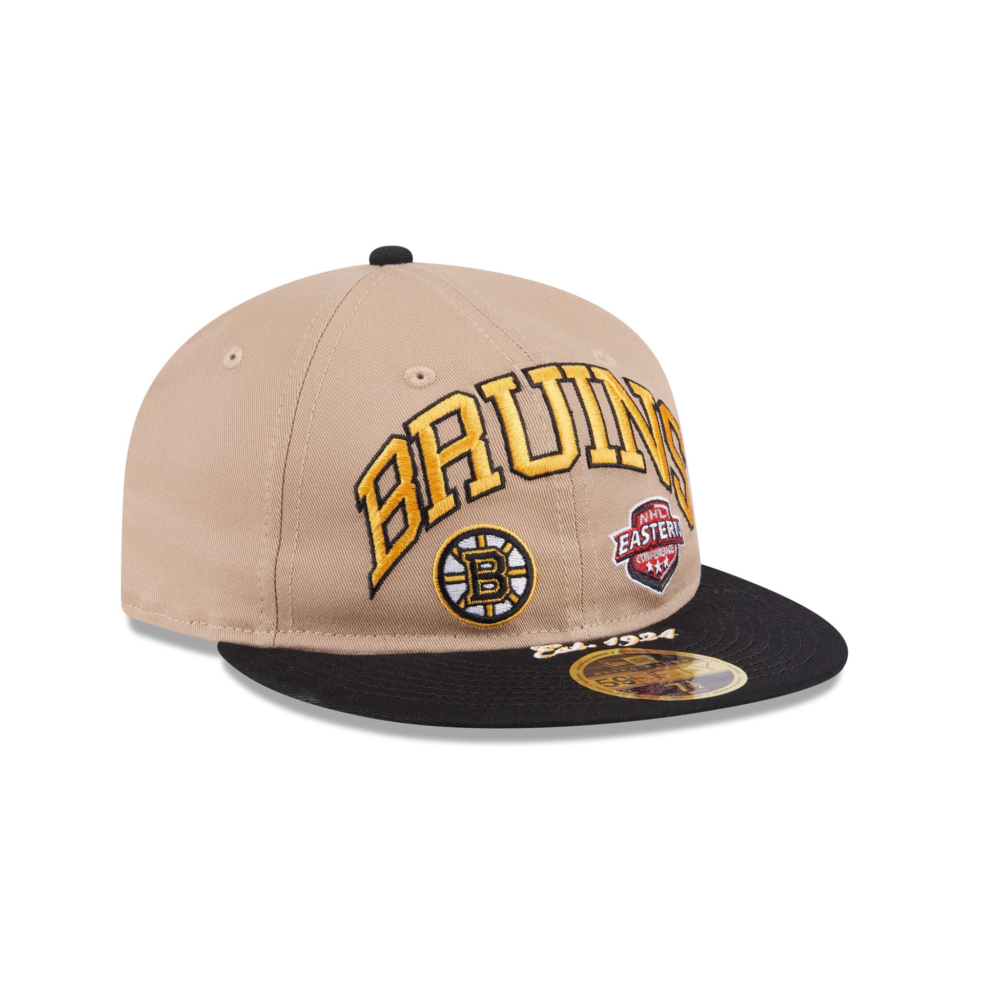 Boston Bruins Camel Retro Crown 59FIFTY Fitted Hat - Image 3