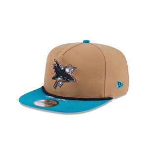 San Jose Sharks Khaki Rope Golfer Hat