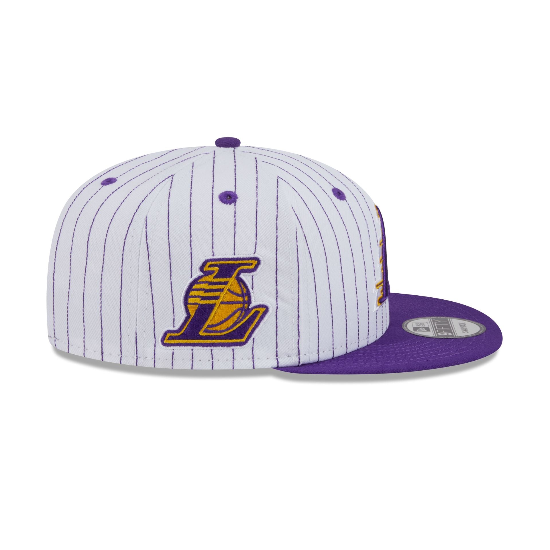 Los Angeles Lakers Deceptor Pinstripe 9FIFTY Snapback Hat - Image 4
