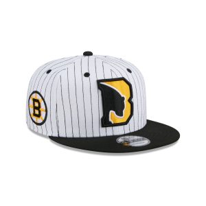 Boston Bruins Deceptor Pinstripe 9FIFTY Snapback Hat
