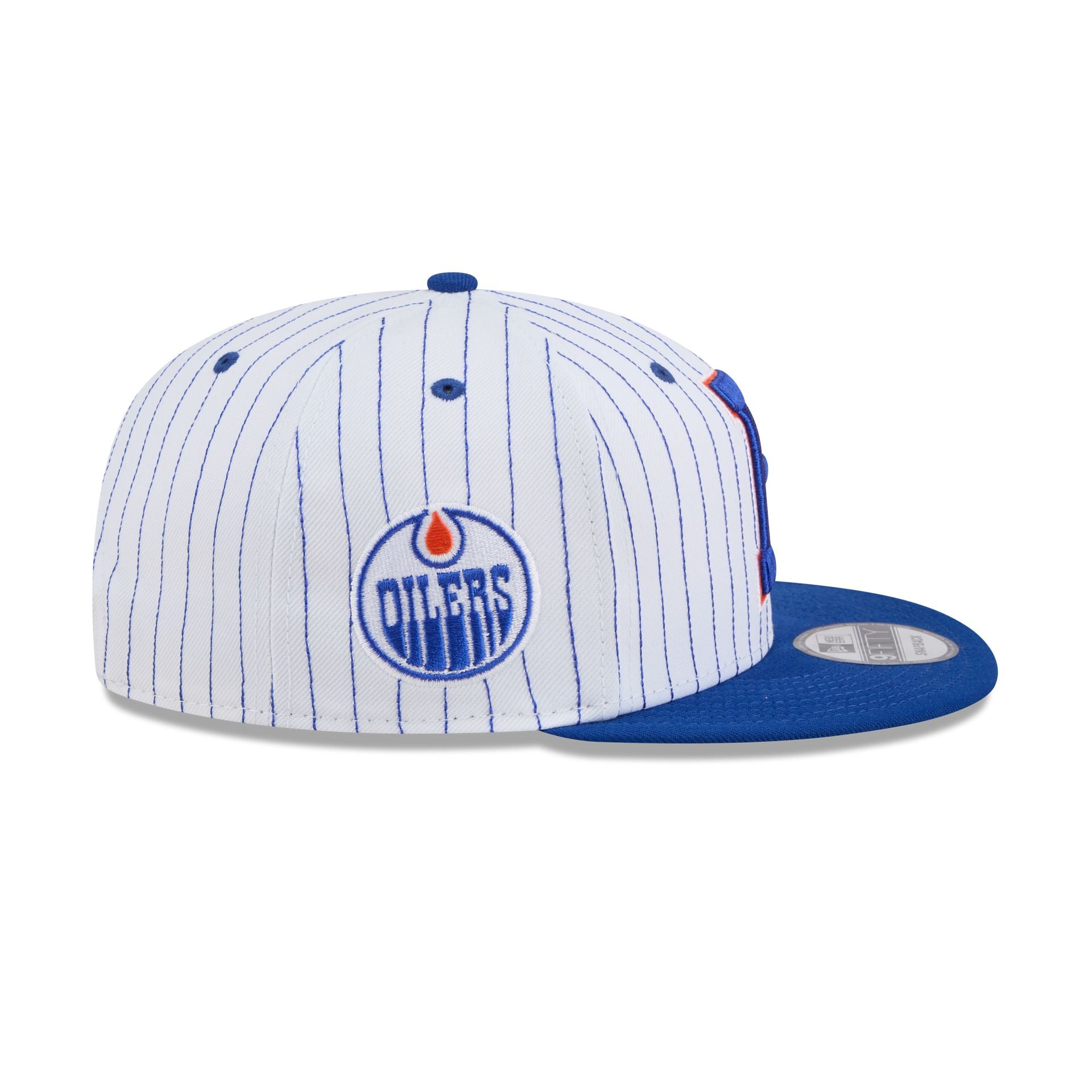 Edmonton Oilers Deceptor Pinstripe 9FIFTY Snapback Hat - Image 4