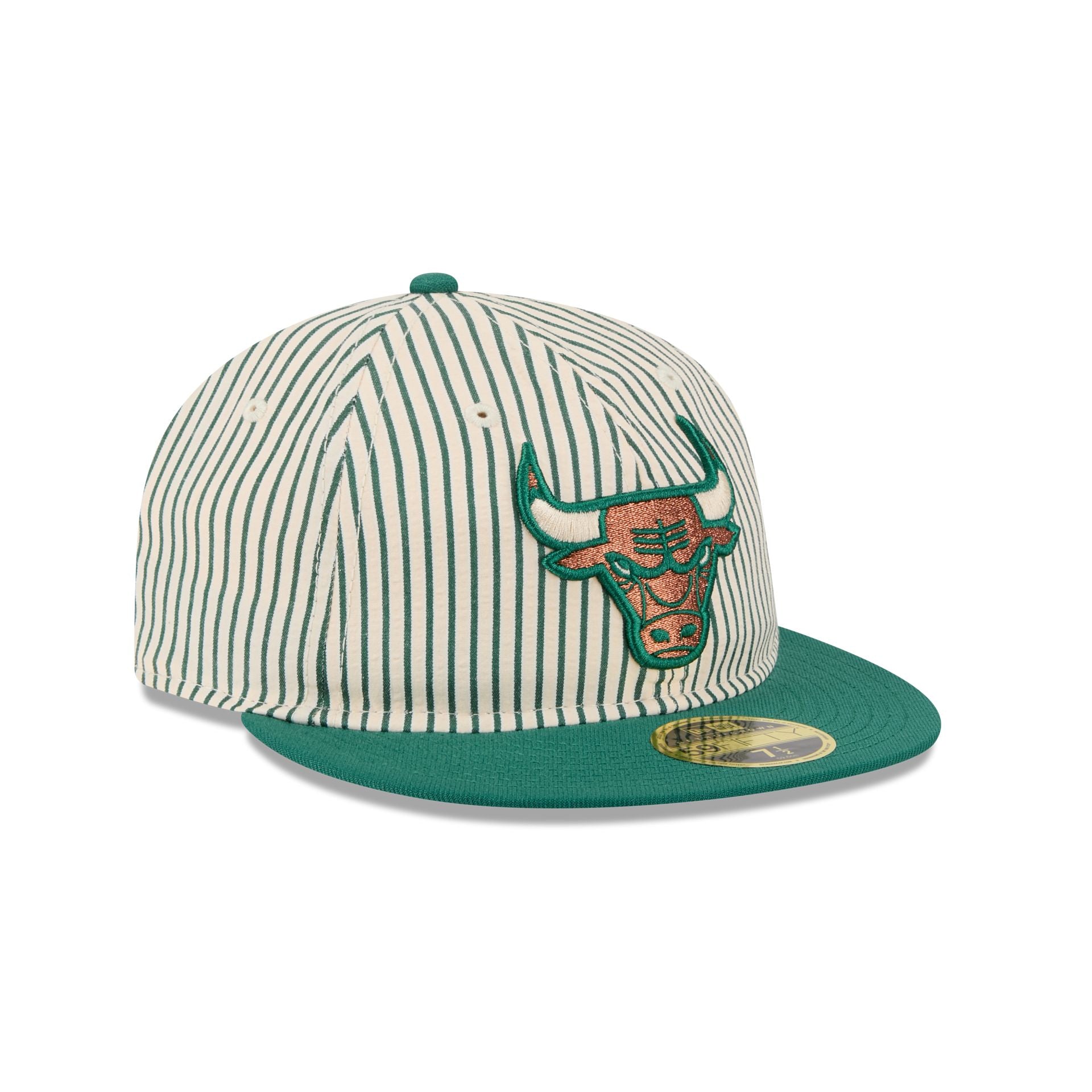Just Caps Seersucker Chicago Bulls Retro Crown 59FIFTY Fitted Hat - Image 3