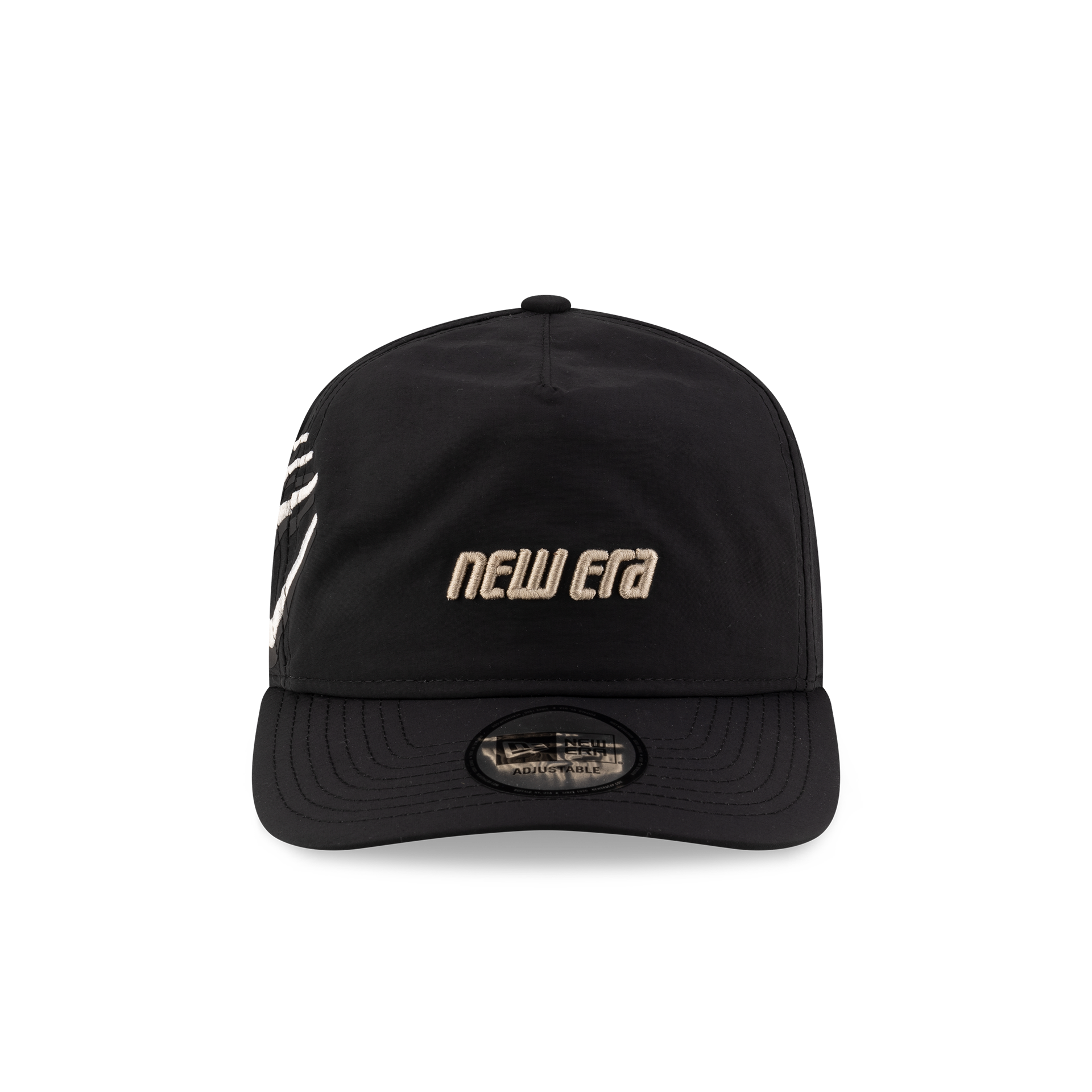 New Era Branded Raised Flag Black Golfer Hat - Image 2