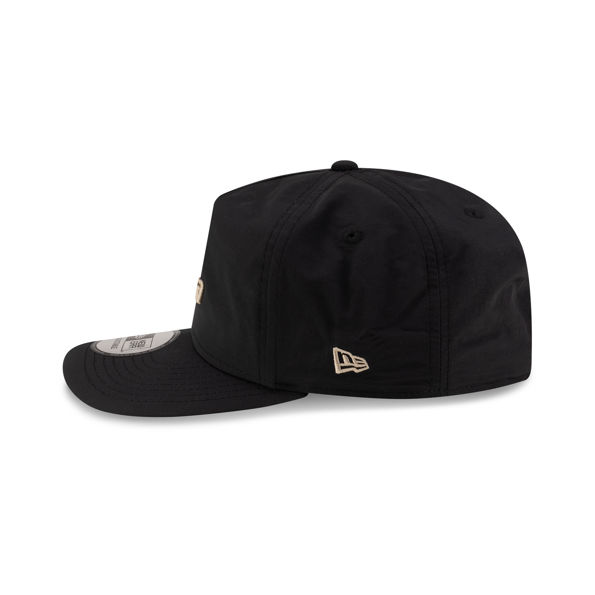New Era Branded Raised Flag Black Golfer Hat - Image 5