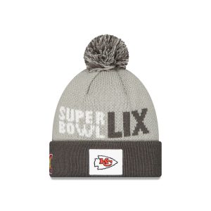 Kansas City Chiefs Super Bowl LIX Sideline Pom Knit Hat