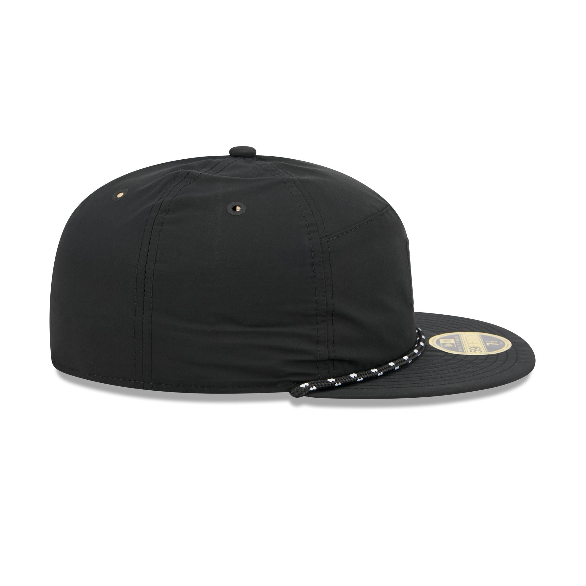 Los Angeles Dodgers Black Poly Rope Split Panel 59FIFTY Fitted Hat - Image 5