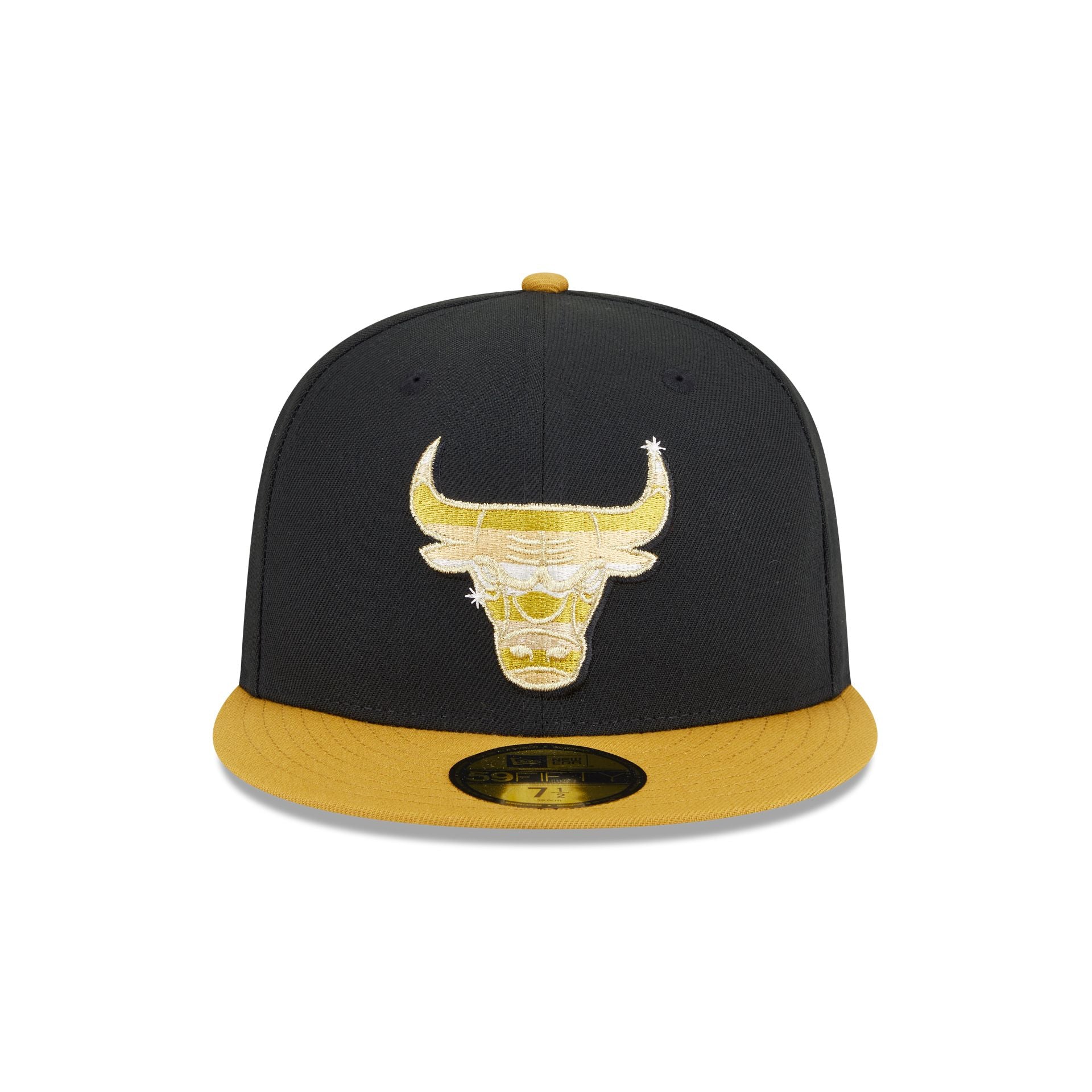 Chicago Bulls Metallic Gold Logo 59FIFTY Fitted Hat - Image 2