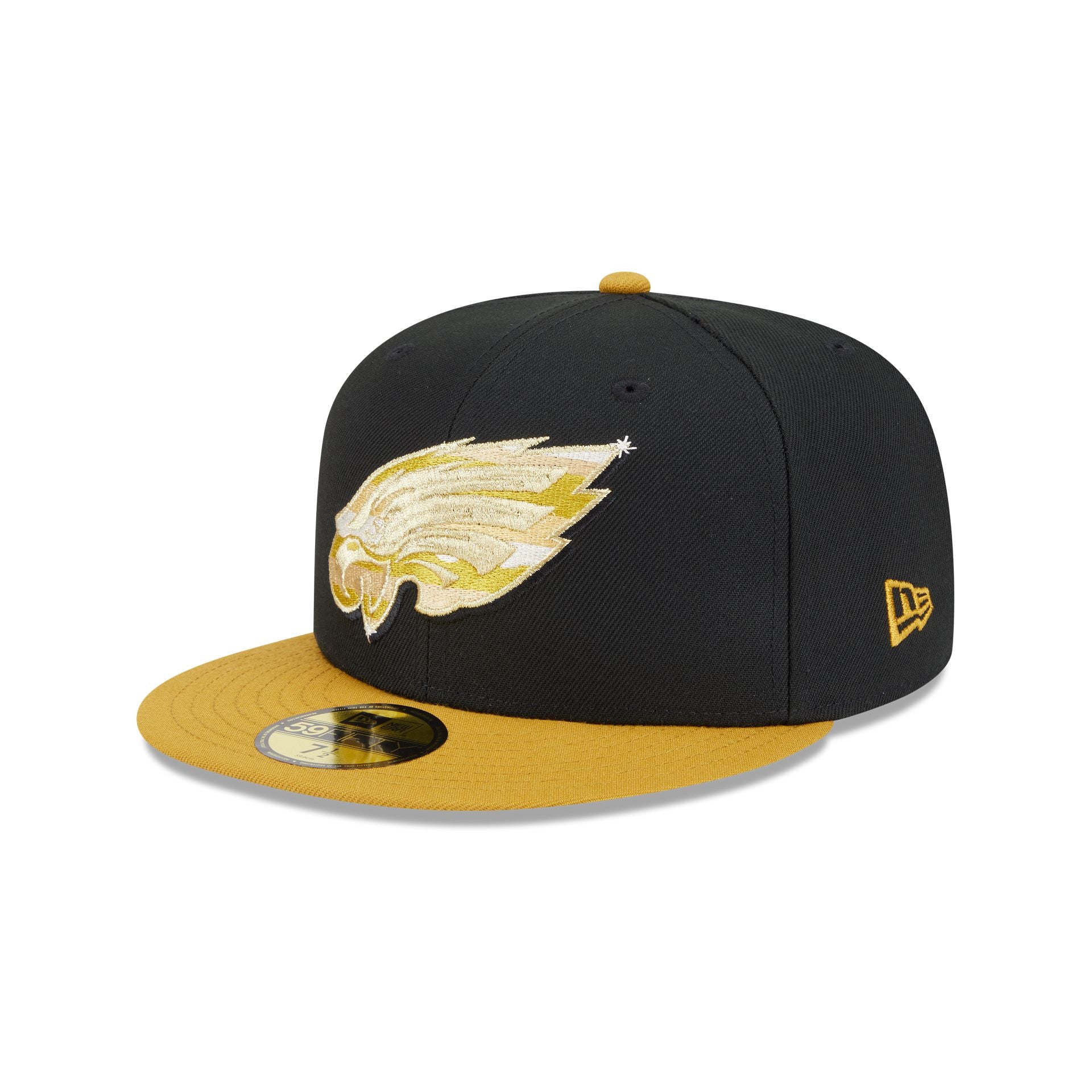 Philadelphia Eagles Metallic Gold Logo 59FIFTY Fitted Hat