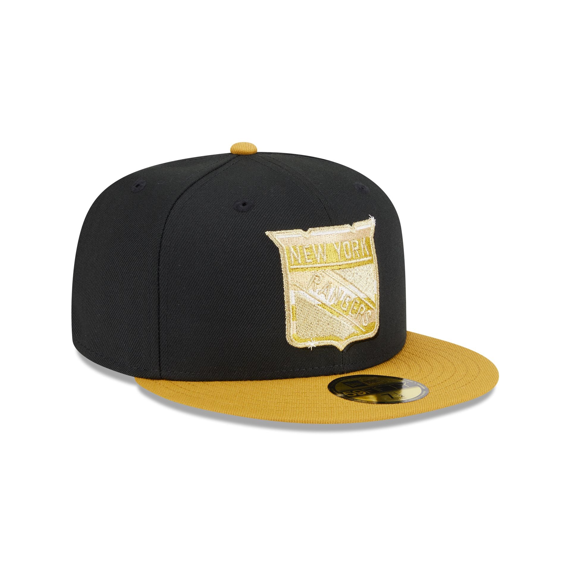 New York Rangers Metallic Gold Logo 59FIFTY Fitted Hat - Image 3