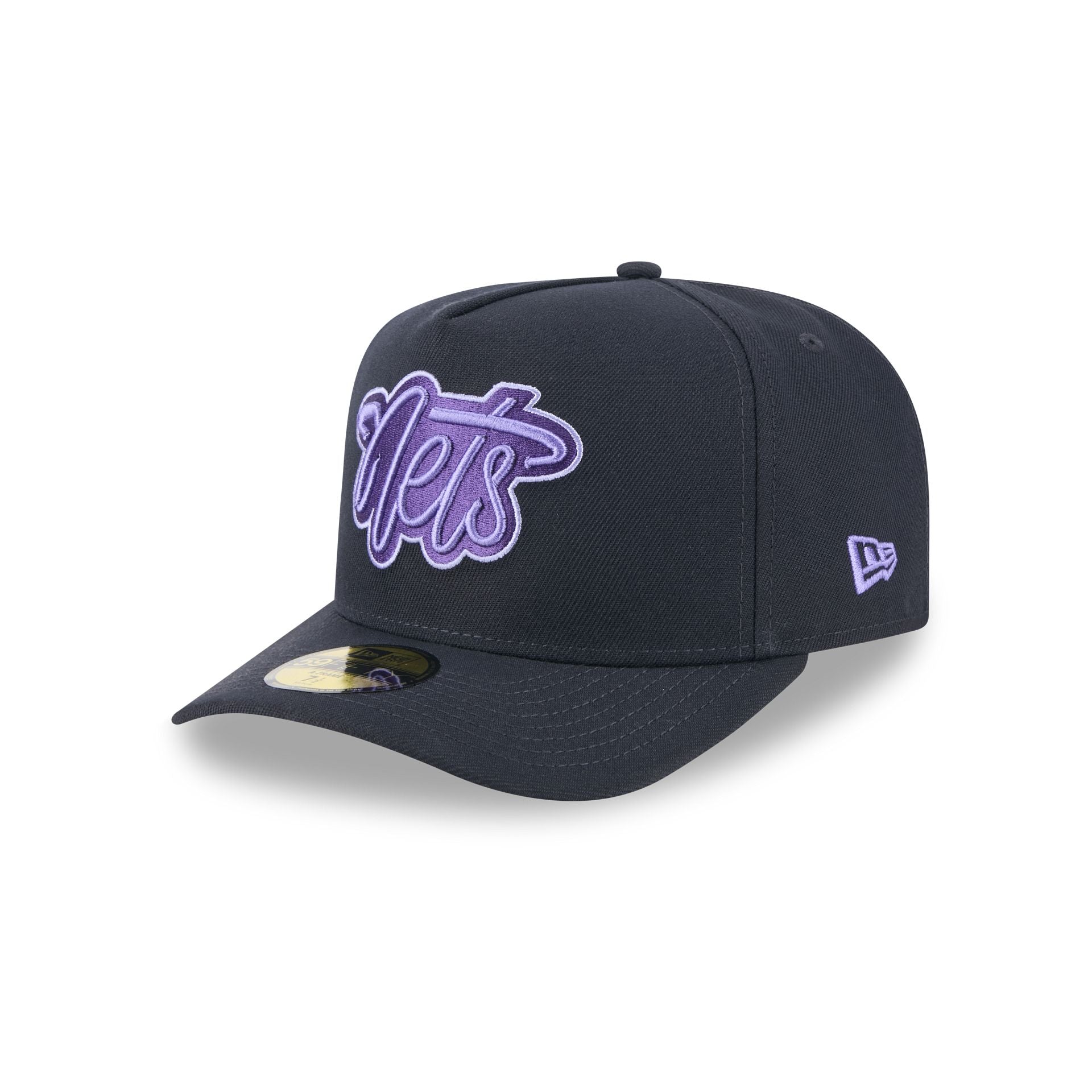 Brooklyn Nets Navy Lavender 59FIFTY A-Frame Fitted Hat - Image 3