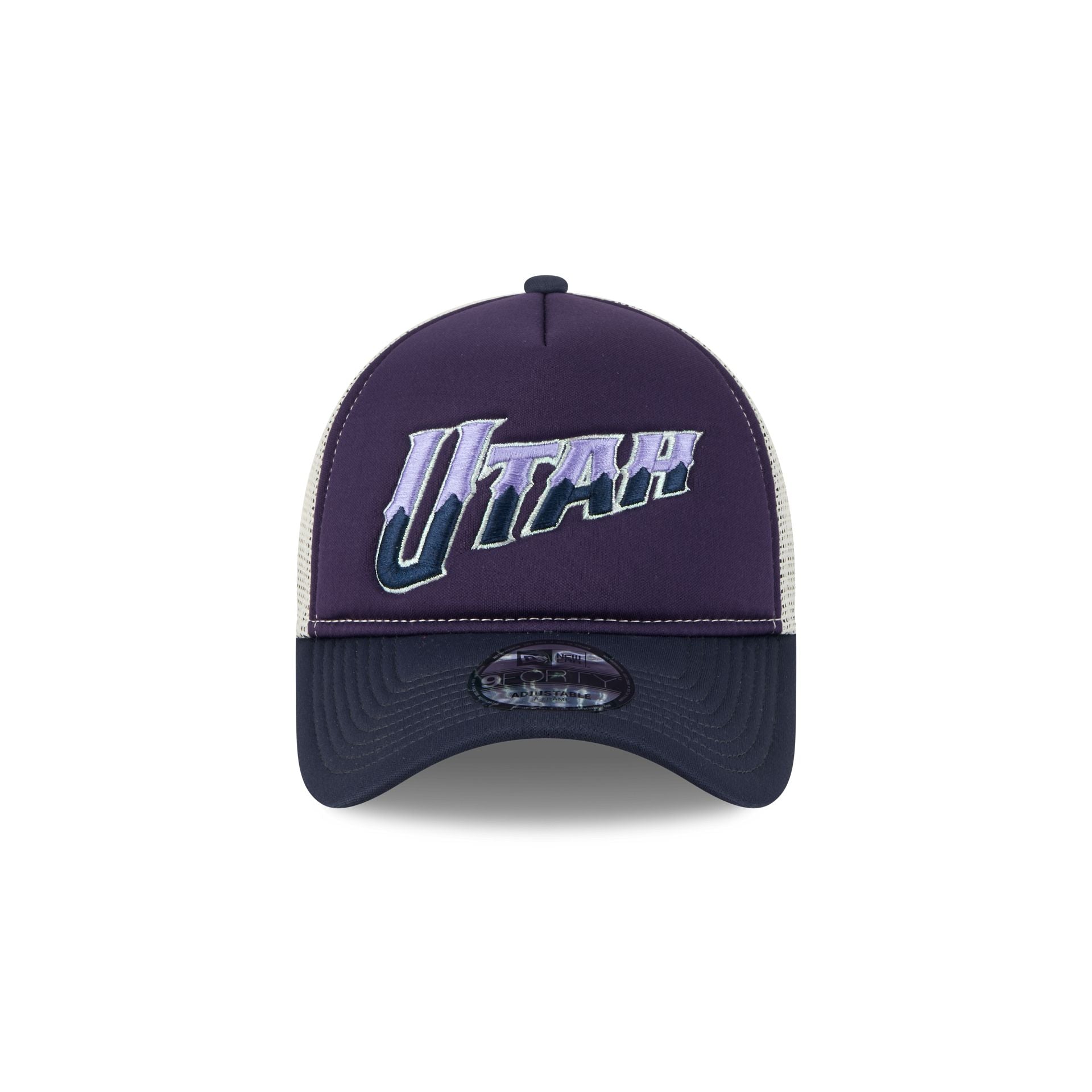 Utah Jazz Navy Purple 9FORTY A-Frame Trucker Hat - Image 2