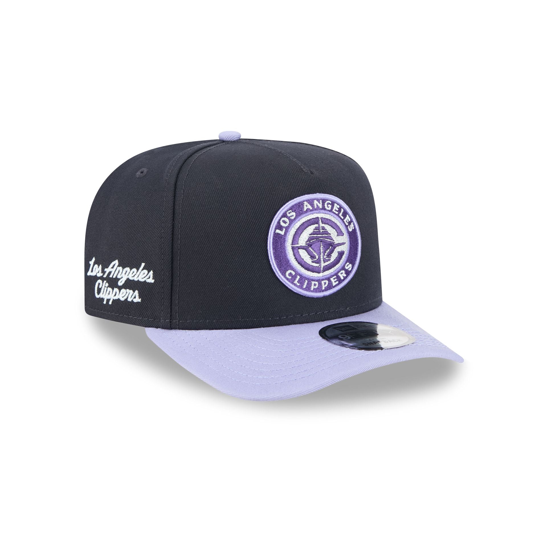 Los Angeles Clippers Navy Lavender 9FIFTY A-Frame Snapback Hat