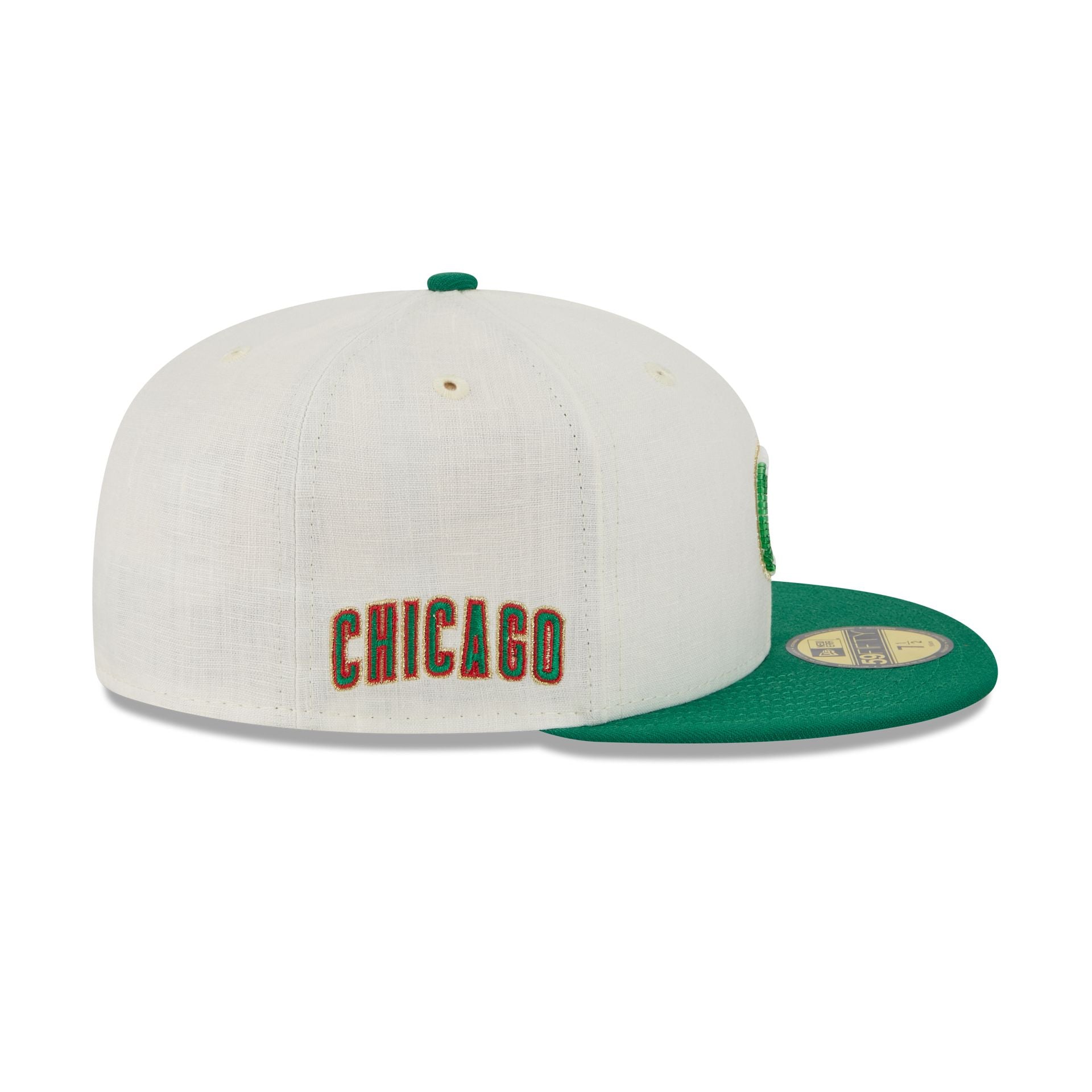 Chicago Cubs Beaded Linen 59FIFTY Fitted Hat - Image 4