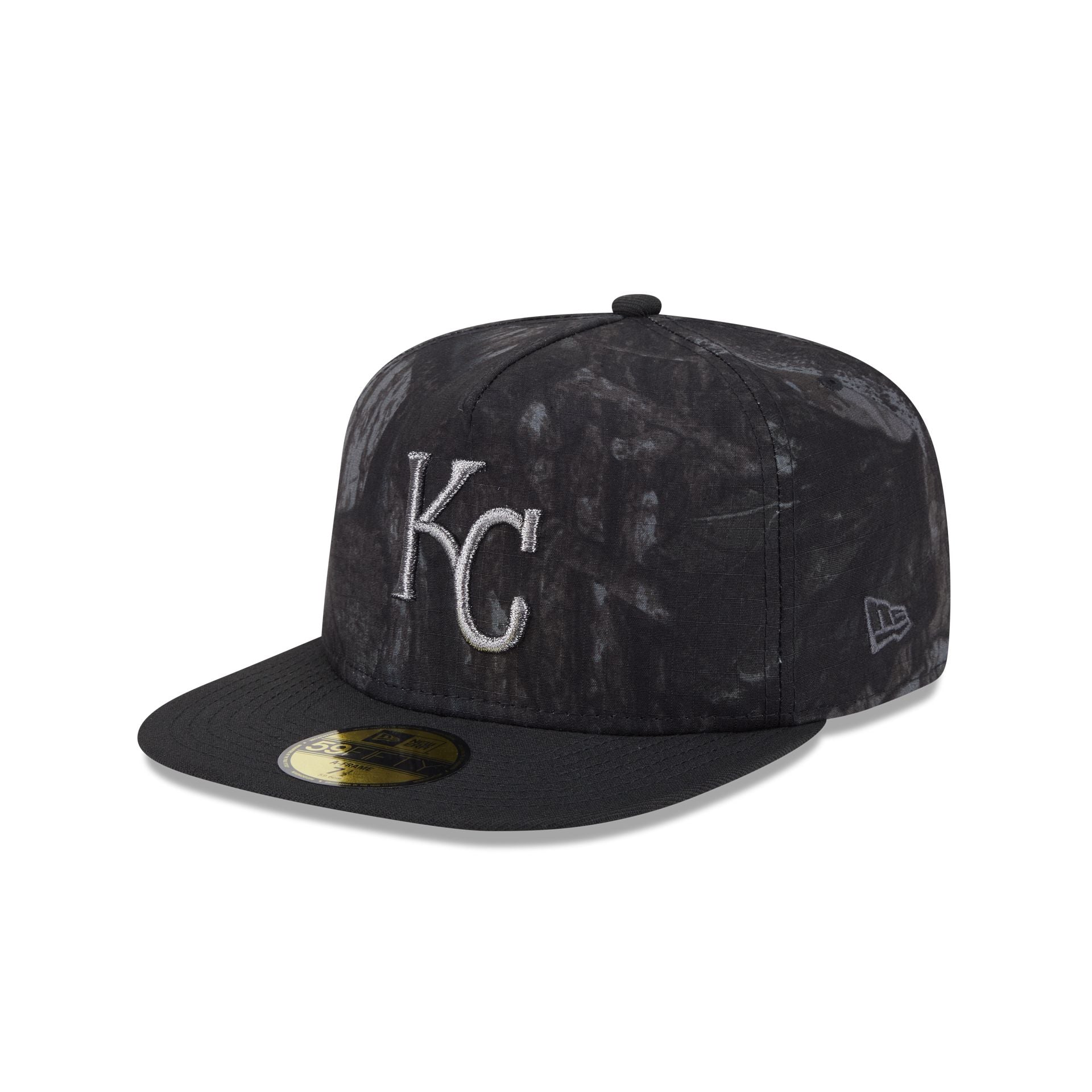 Just Caps Ripstop Camo Kansas City Royals 59FIFTY A-Frame Fitted Hat - Image 3