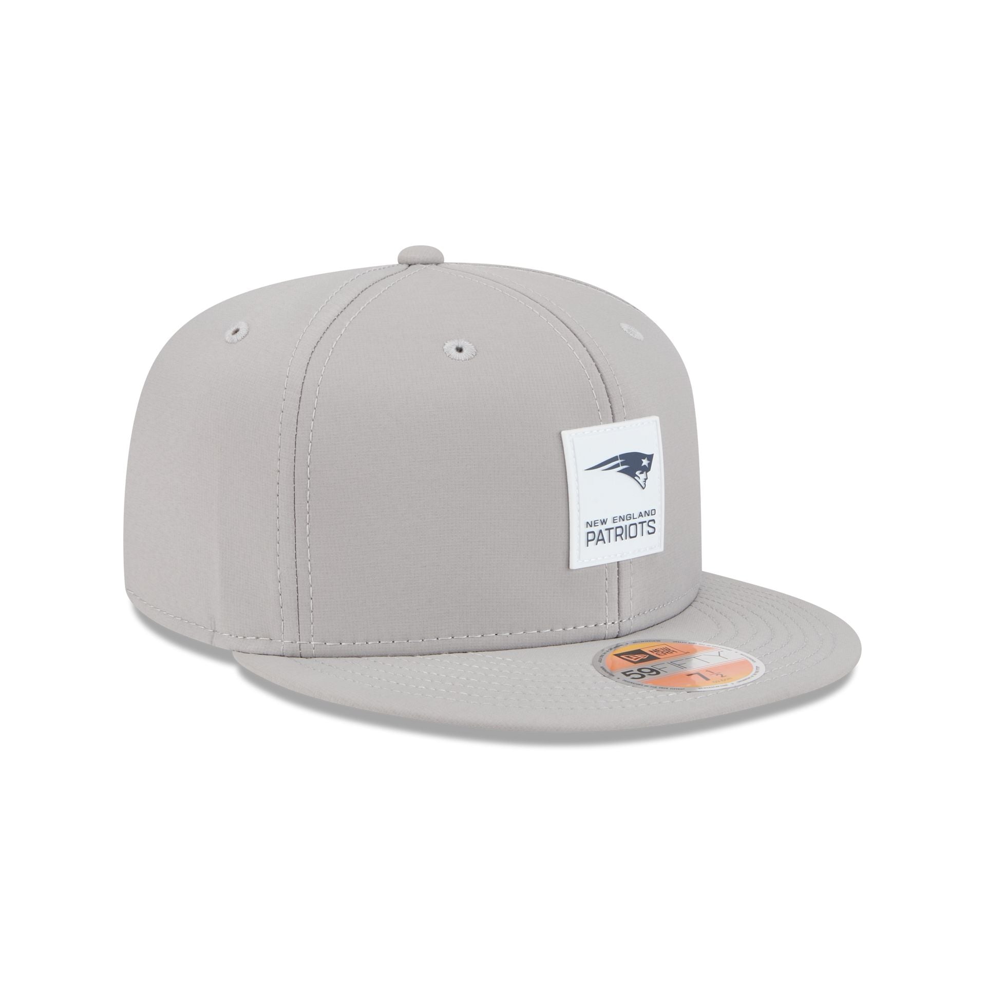 New England Patriots 2025 Sideline Hot Weather Gray 59FIFTY Fitted Hat - Image 3
