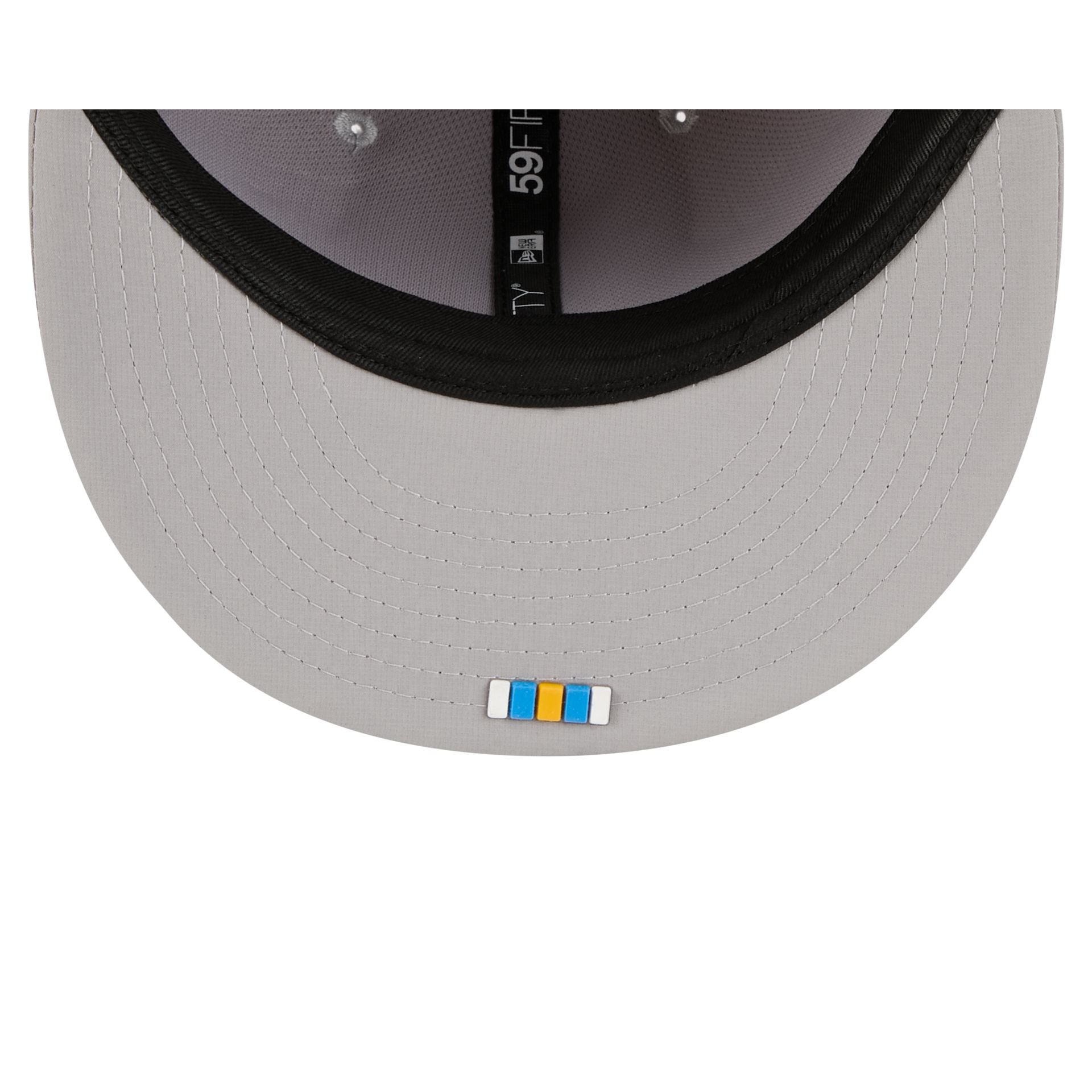 Los Angeles Chargers 2025 Sideline Hot Weather Gray 59FIFTY Fitted Hat - Image 7