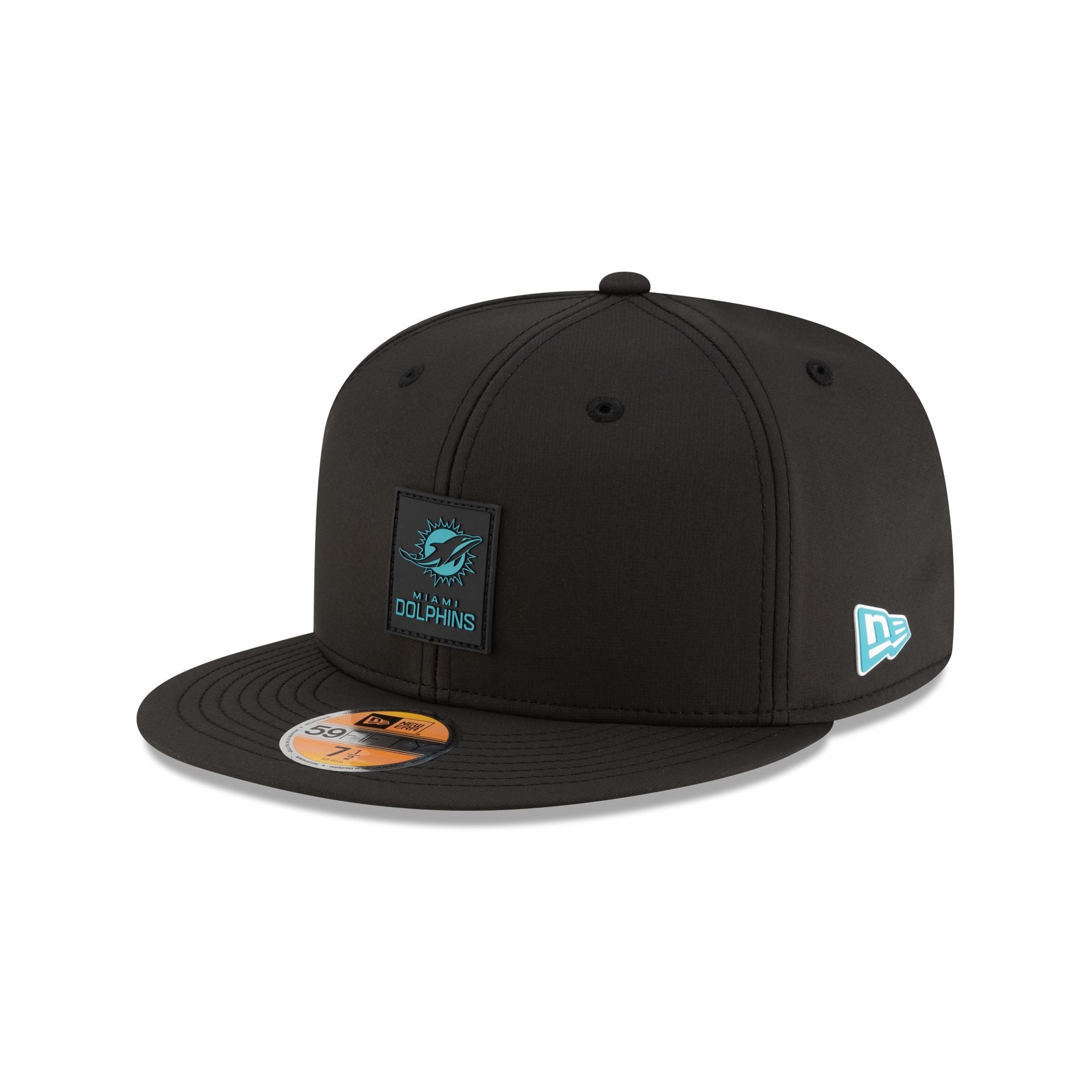 Miami Dolphins 2025 Sideline Hot Weather Black 59FIFTY Fitted Hat