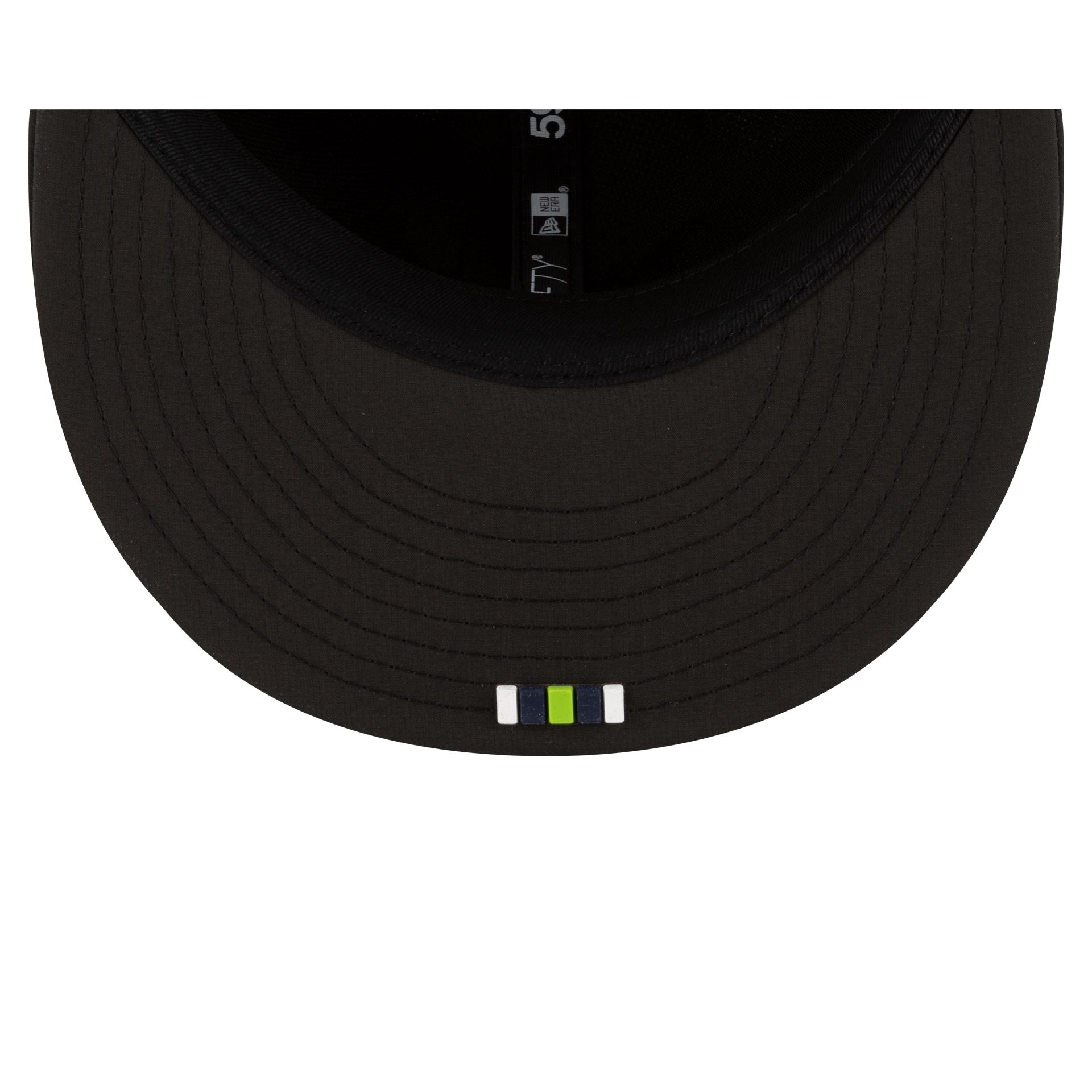 Seattle Seahawks 2025 Sideline Hot Weather Black 59FIFTY Fitted Hat - Image 7