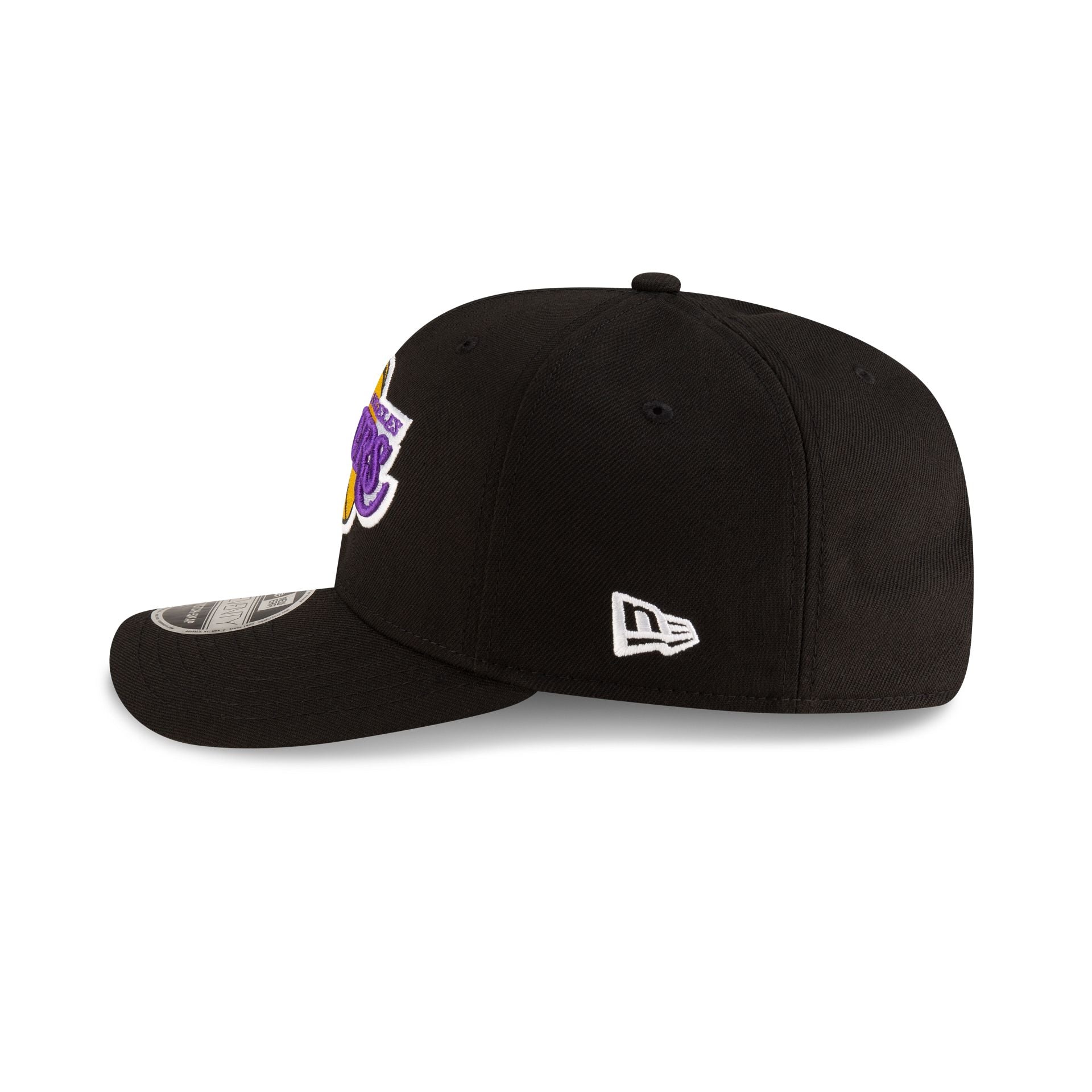 Los Angeles Lakers Team Black 9SEVENTY Stretch-Snap Hat - Image 4