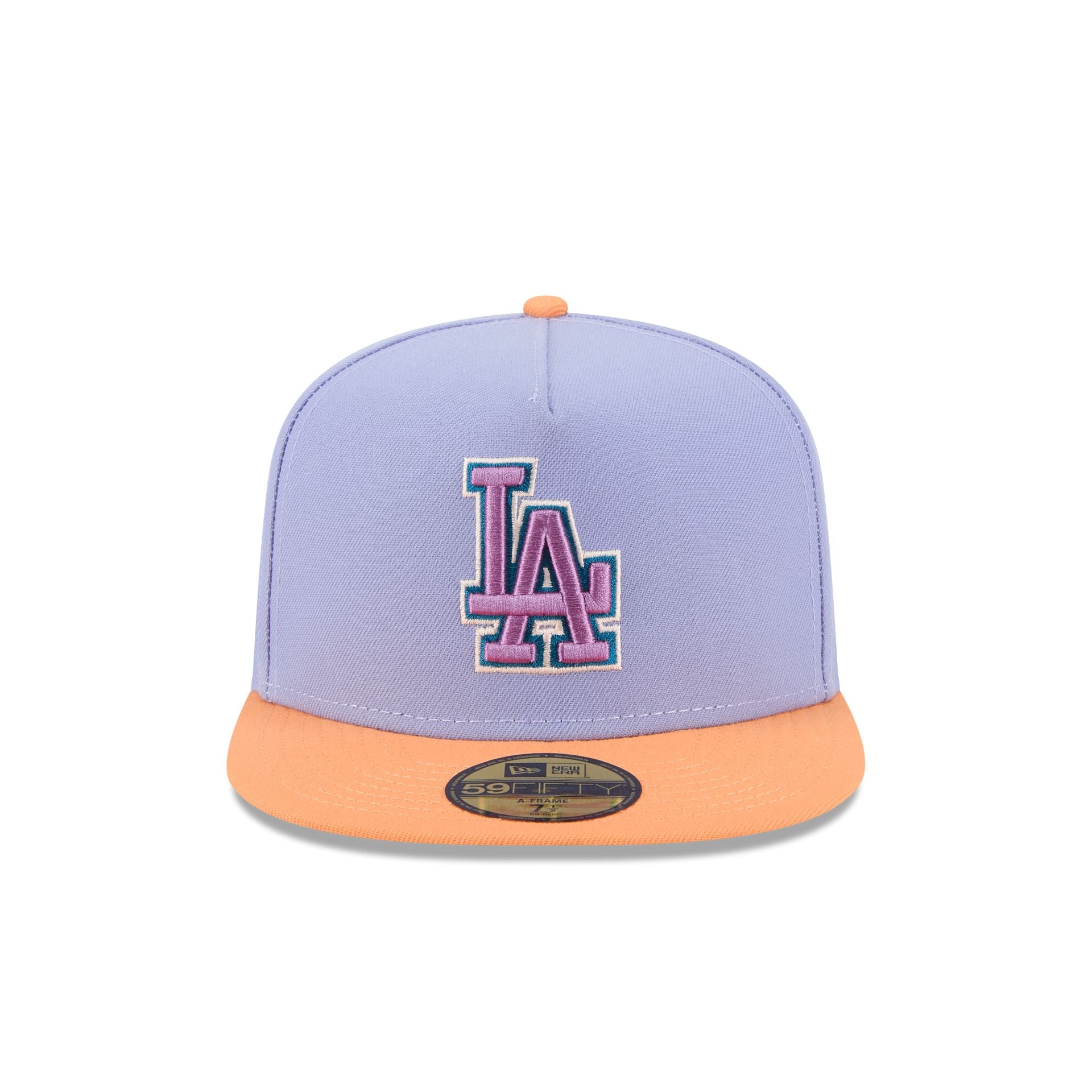 Los Angeles Dodgers Lavender 59FIFTY A-Frame Fitted Hat - Image 2