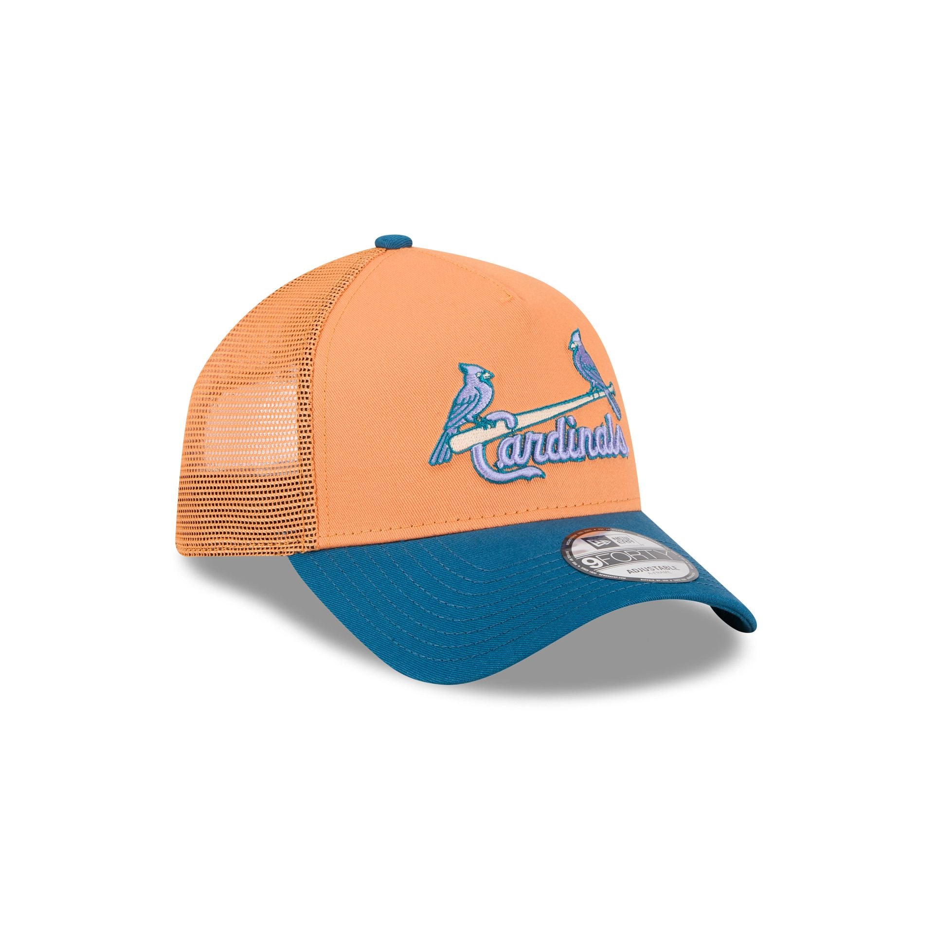 St. Louis Cardinals Orange Glaze 9FORTY A-Frame Trucker Hat - Image 3