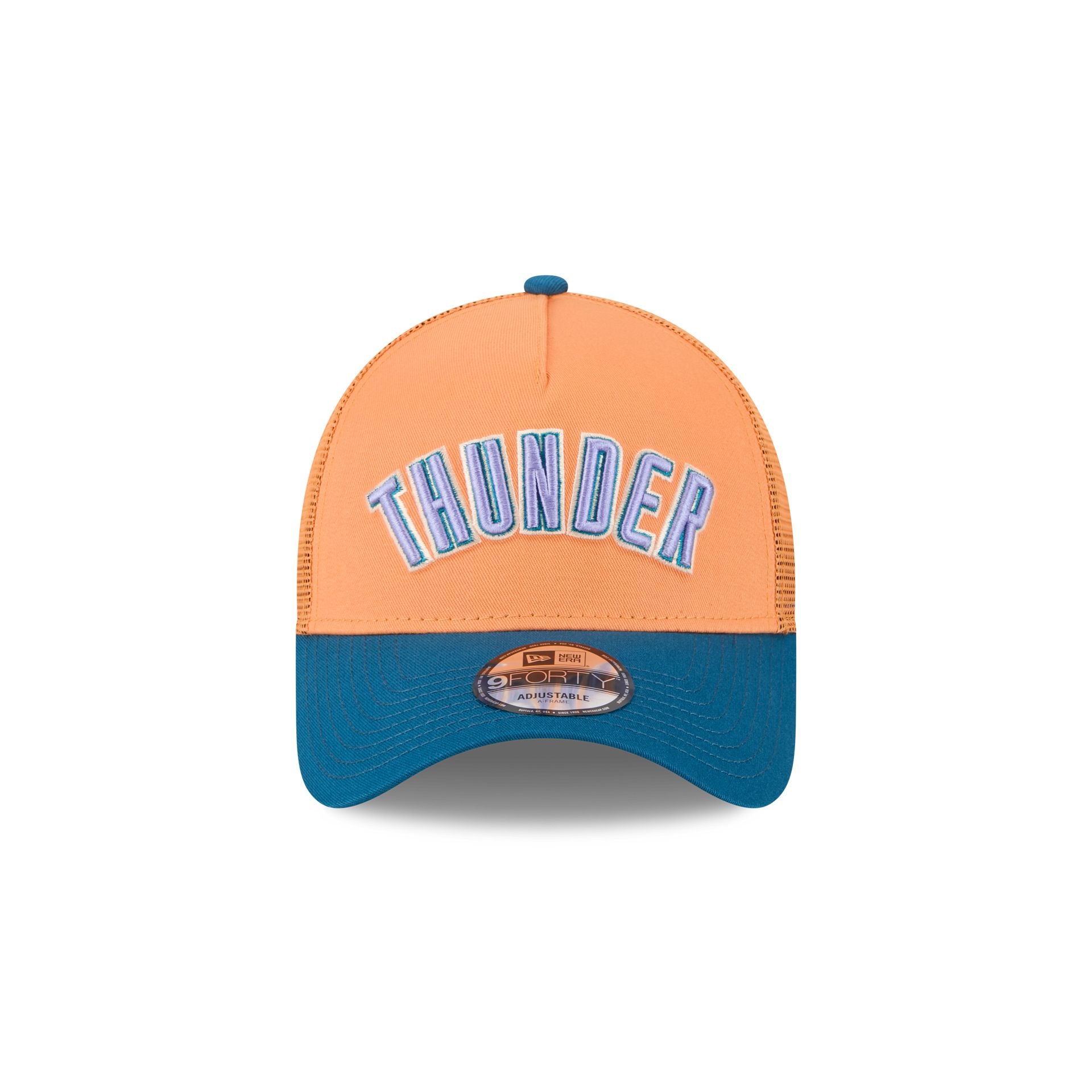 Oklahoma City Thunder Orange Glaze 9FORTY A-Frame Trucker Hat - Image 2