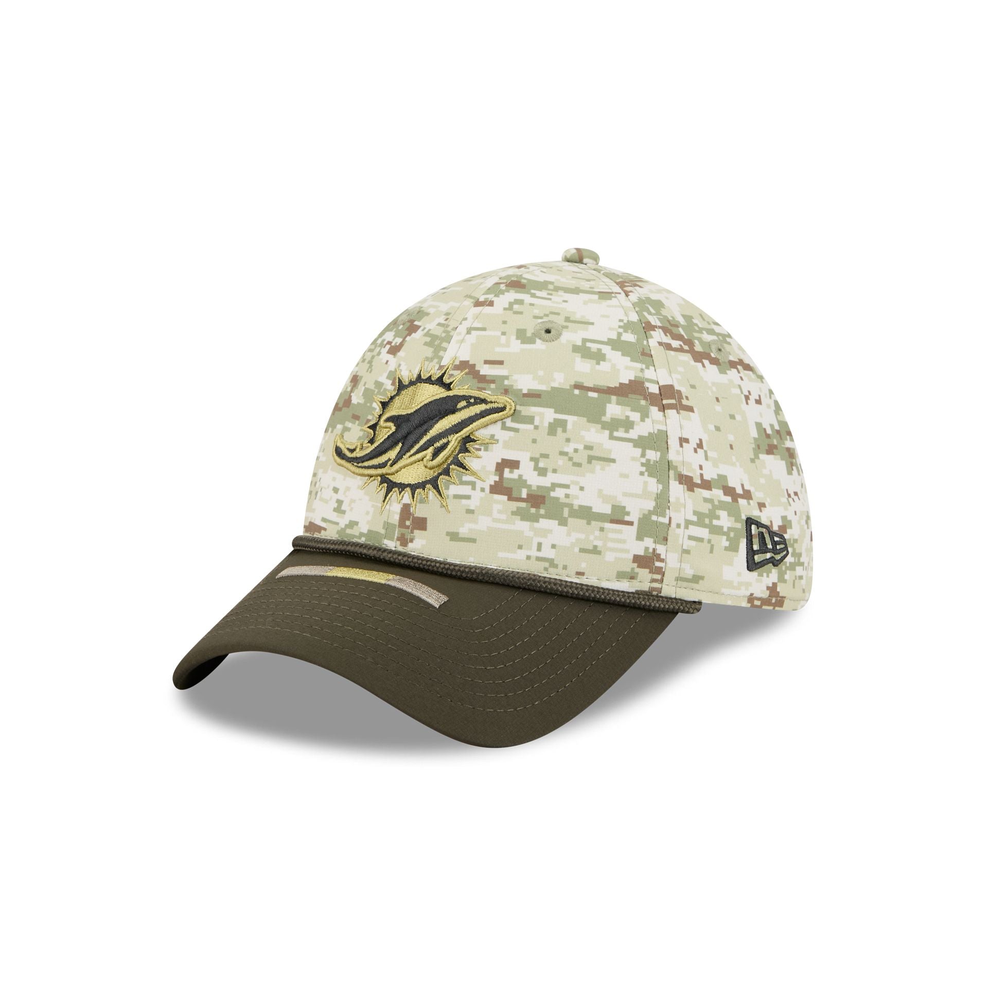 Miami Dolphins 2025 Salute to Service Digi Camo 39THIRTY Stretch Fit Hat - Image 3