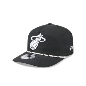 Miami Heat Black and White Rope 19TWENTY Snapback Hat