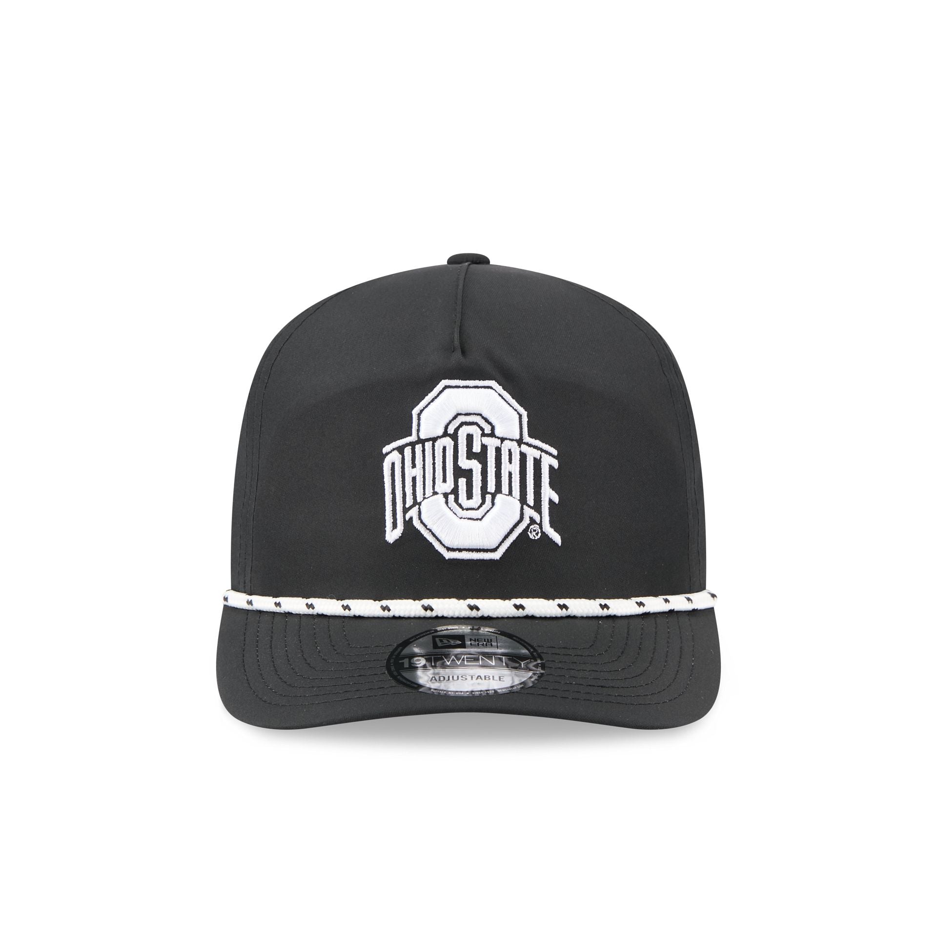 Ohio State Buckeyes Black and White Rope 19TWENTY Snapback Hat - Image 2