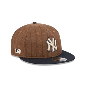 New York Yankees Three Looms Wool Pinstripe Retro Crown 9FIFTY Adjustable Hat
