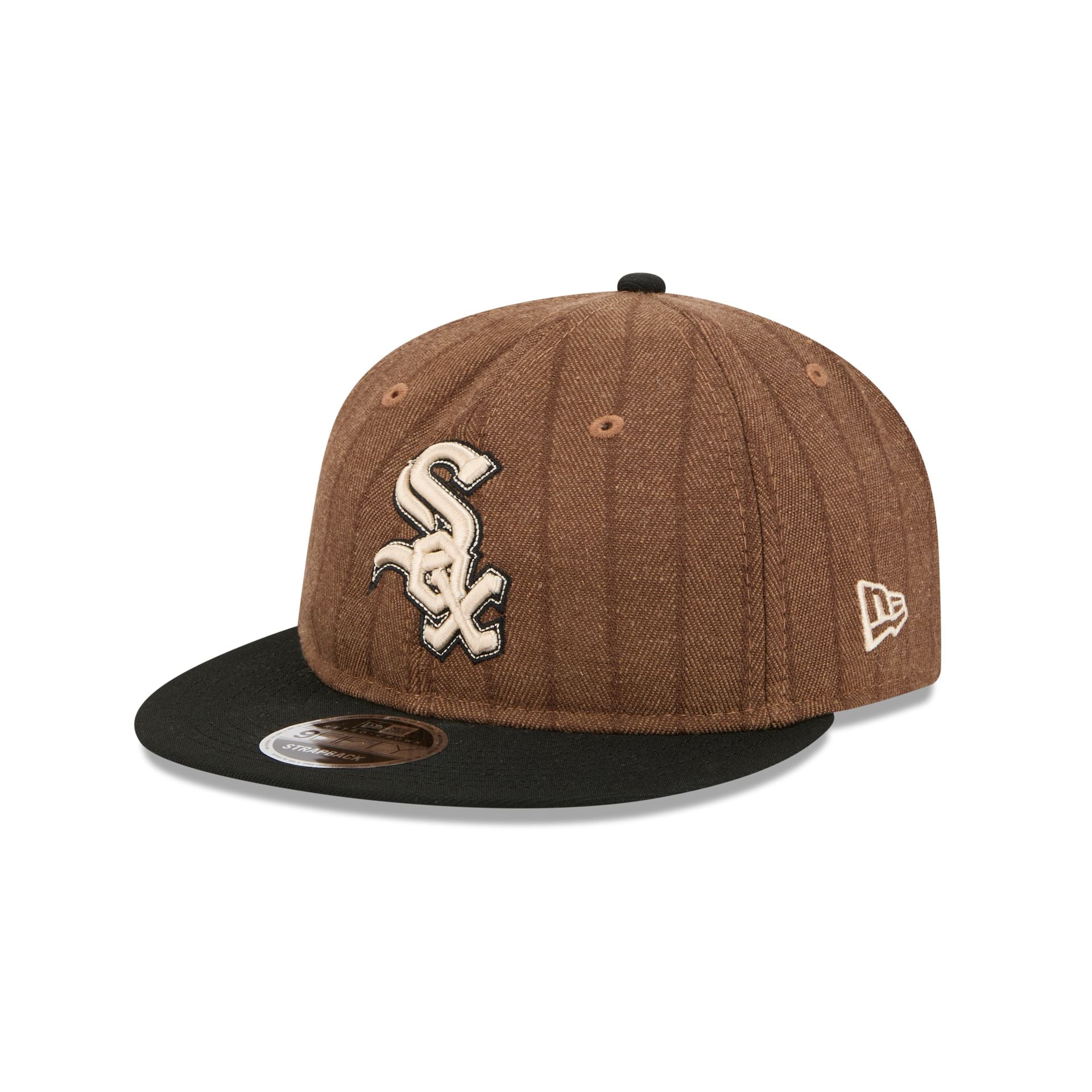 Chicago White Sox Three Looms Wool Pinstripe Retro Crown 9FIFTY Adjustable Hat - Image 3