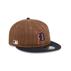 Detroit Tigers Three Looms Wool Pinstripe Retro Crown 9FIFTY Adjustable Hat