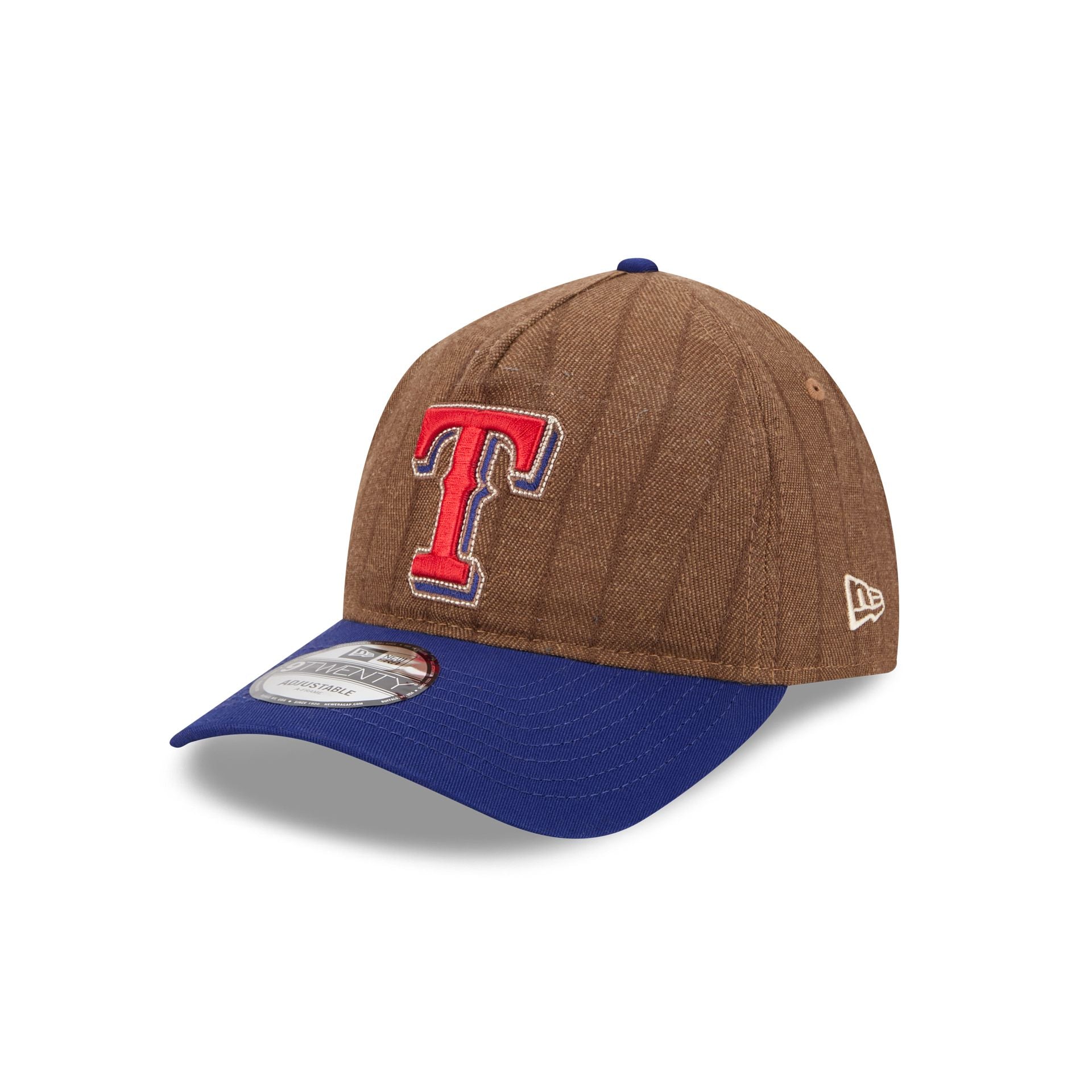 Texas Rangers Three Looms Wool Pinstripe 9TWENTY A-Frame Adjustable Hat - Image 3