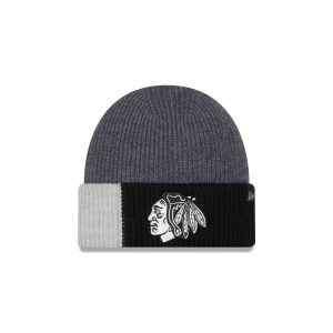 Chicago Blackhawks Merino Wool Color Block Cuff Knit Hat
