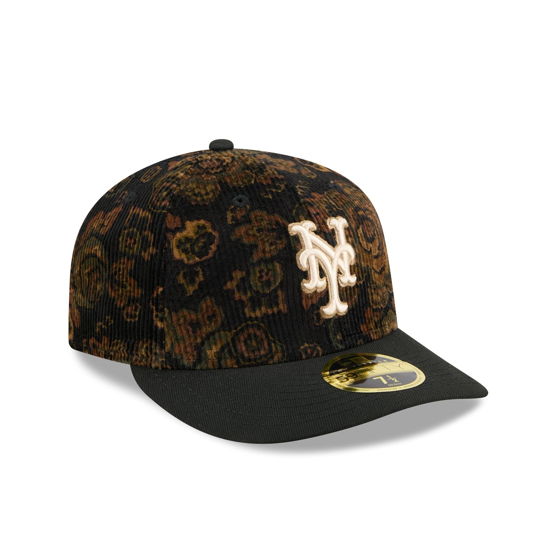 New York Mets Three Looms Floral Cord Low Profile 59FIFTY Fitted Hat - Image 3