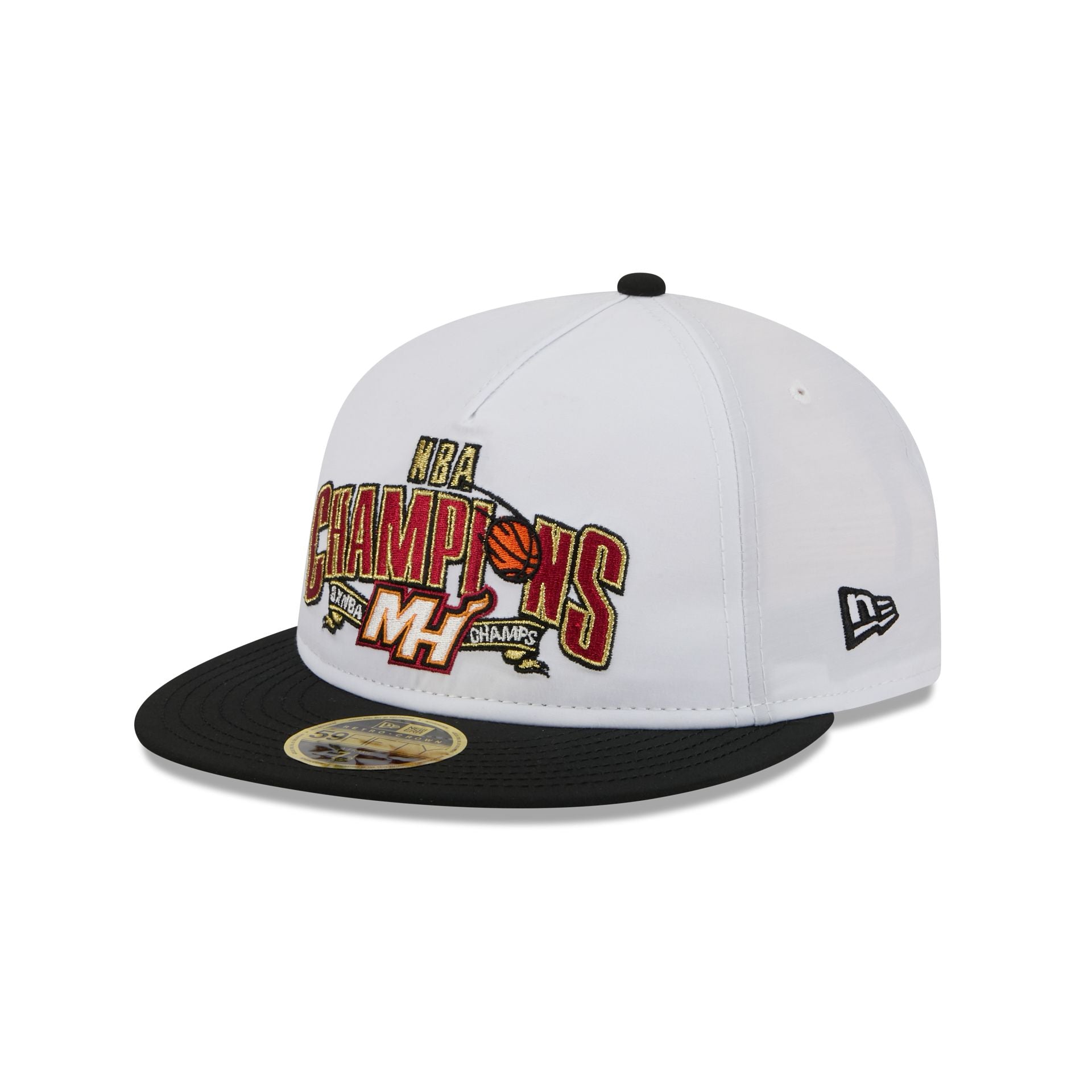 Miami Heat Champions White Retro Crown 59FIFTY Fitted Hat