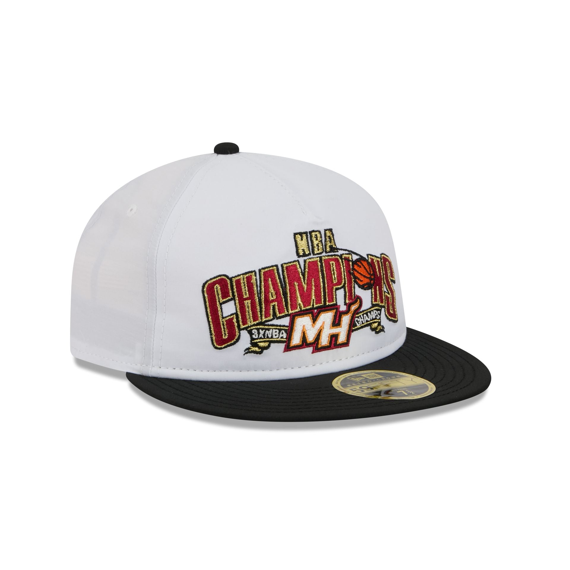 Miami Heat Champions White Retro Crown 59FIFTY Fitted Hat - Image 3
