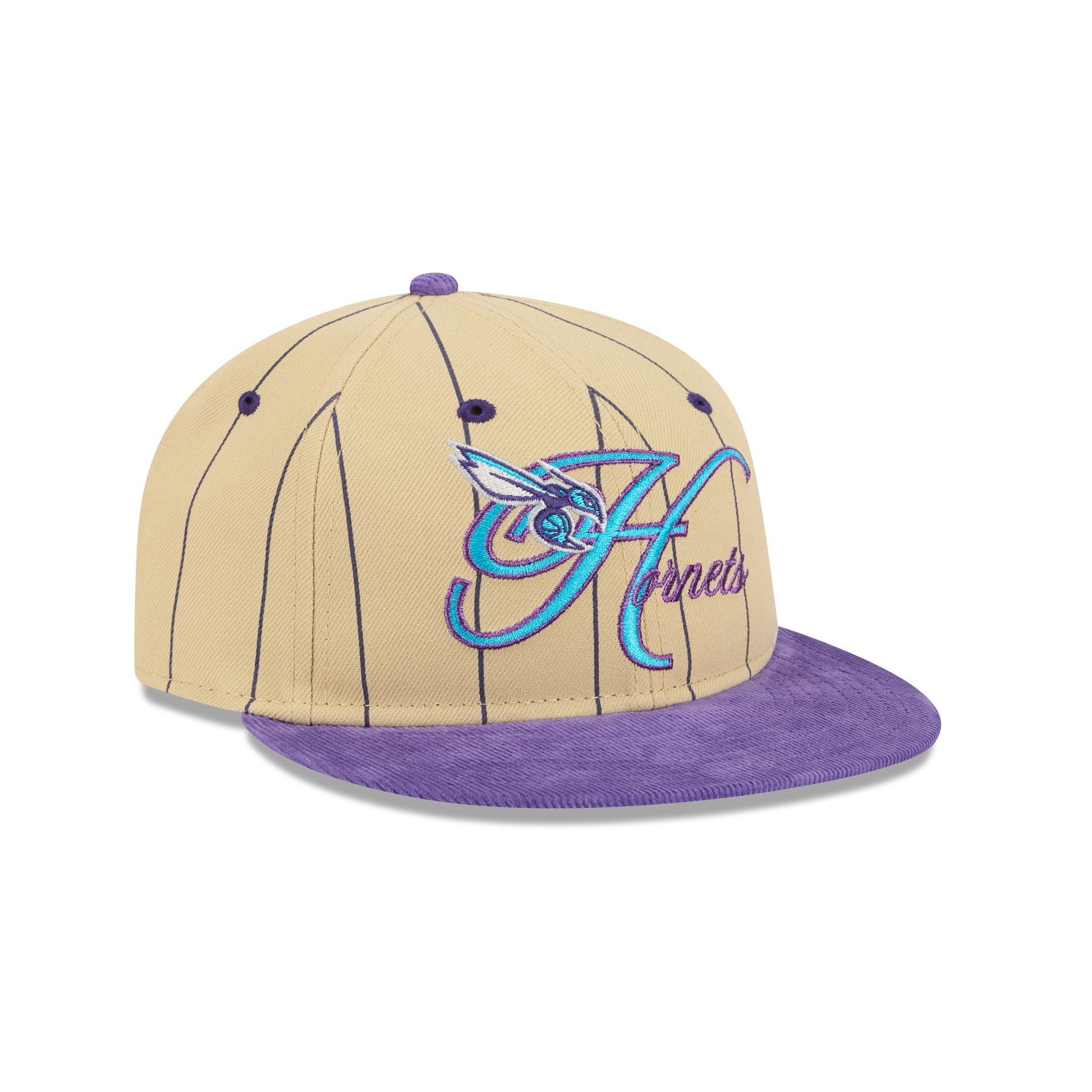 Charlotte Hornets Pinstripe Script Retro Crown 9FIFTY Adjustable Hat - Image 3