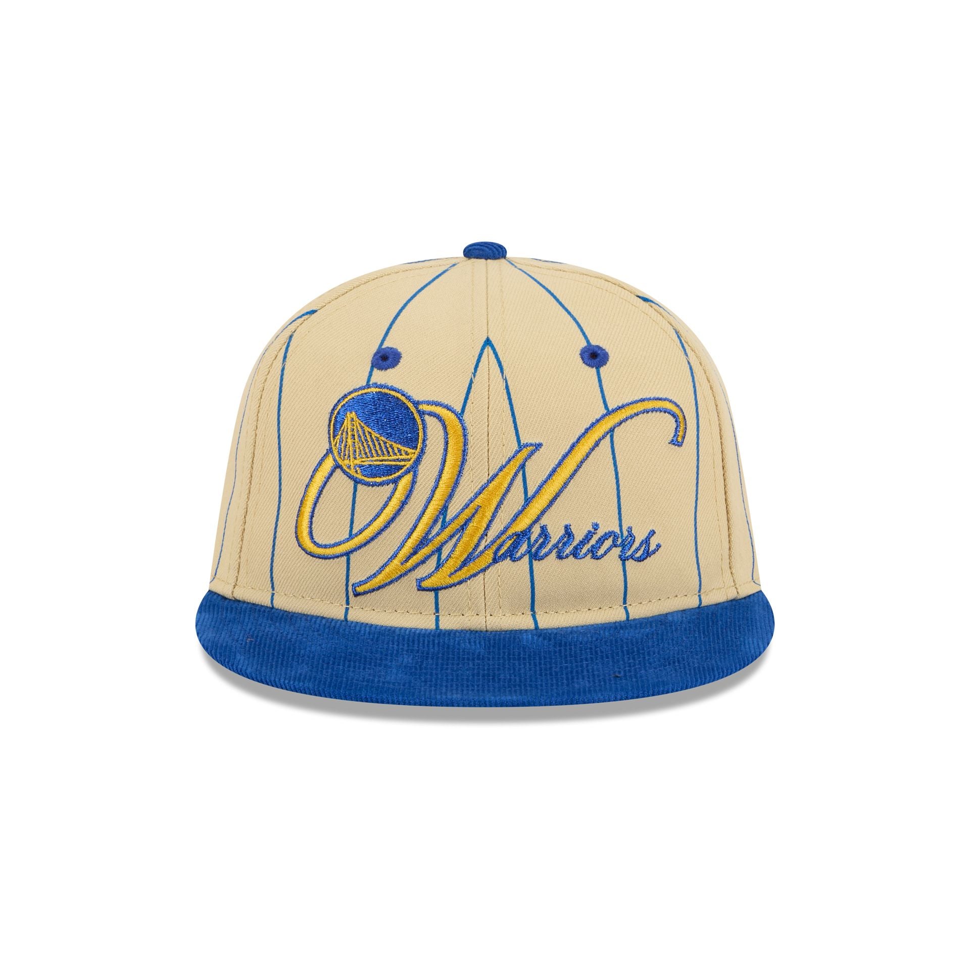 Golden State Warriors Pinstripe Script Retro Crown 9FIFTY Adjustable Hat - Image 2