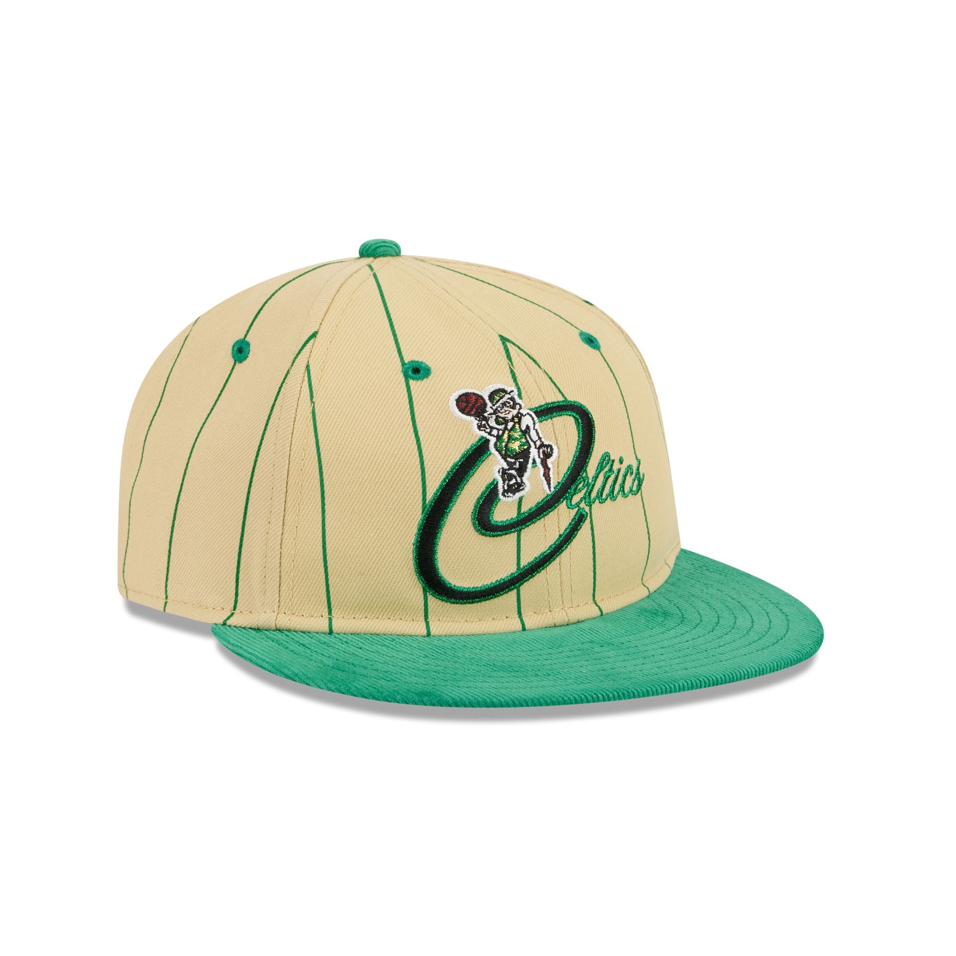 Boston Celtics Pinstripe Script Retro Crown 9FIFTY Adjustable Hat - Image 3