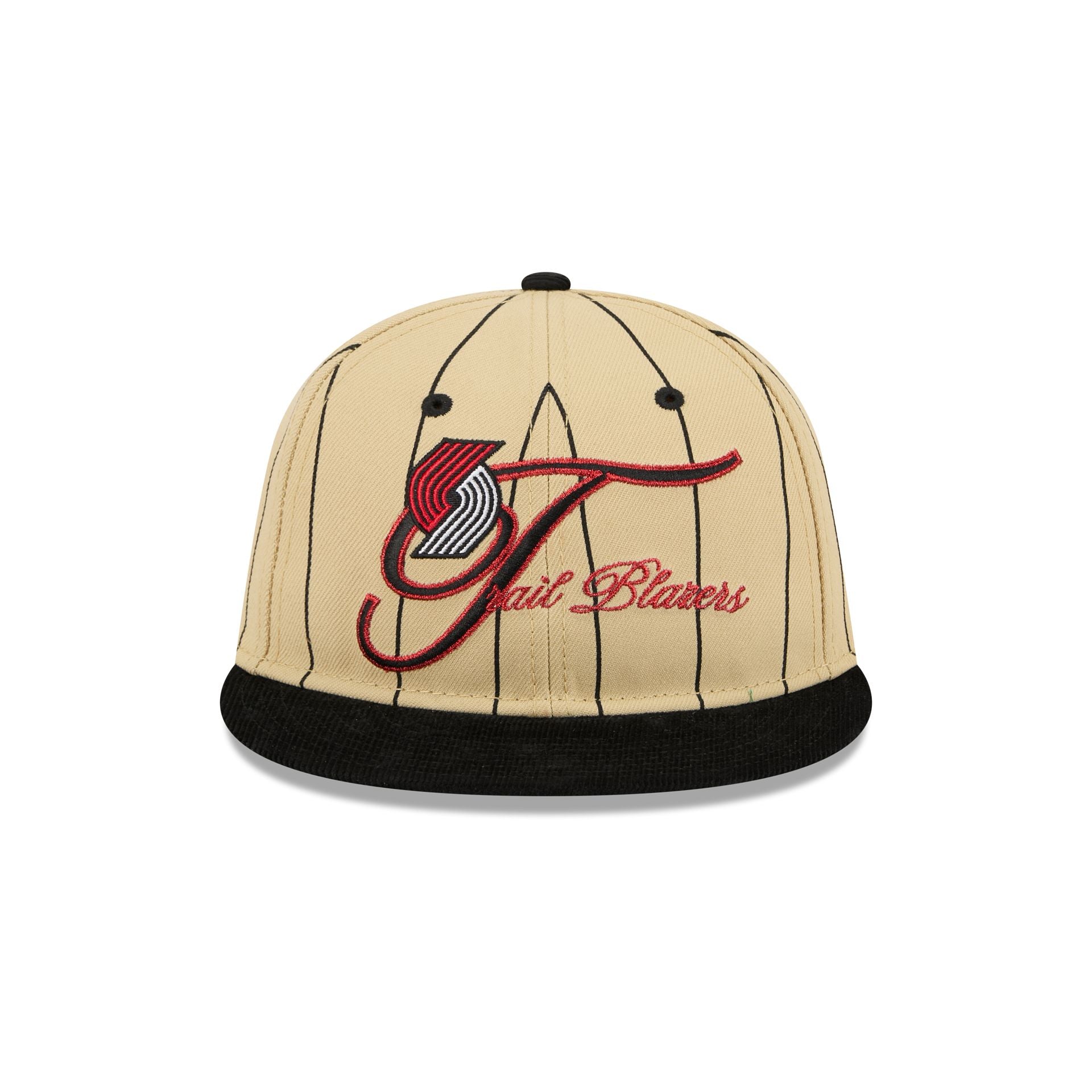 Portland Trail Blazers Pinstripe Script Retro Crown 9FIFTY Adjustable Hat - Image 2