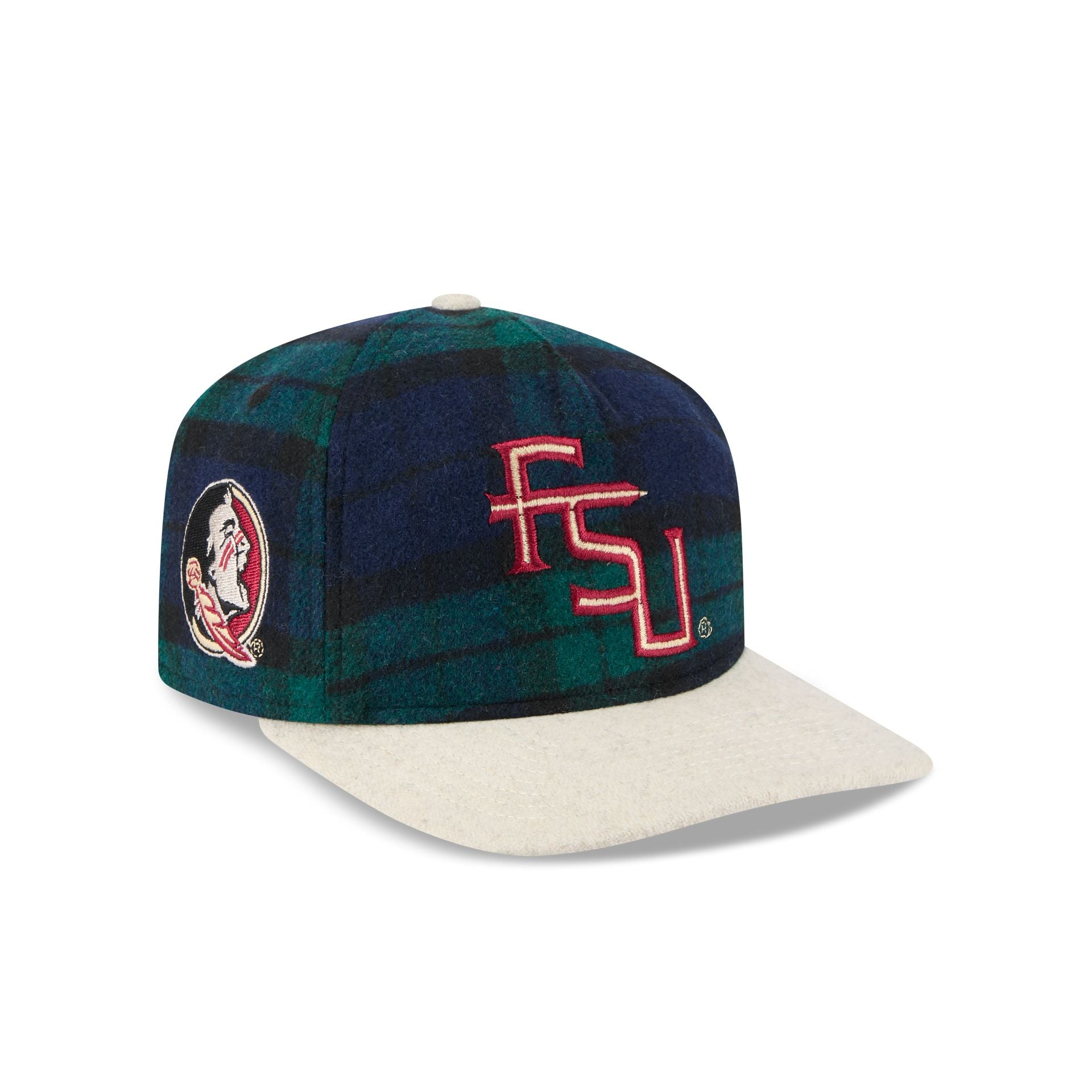 Florida State Seminoles Plaid Letterman 19TWENTY Adjustable Hat